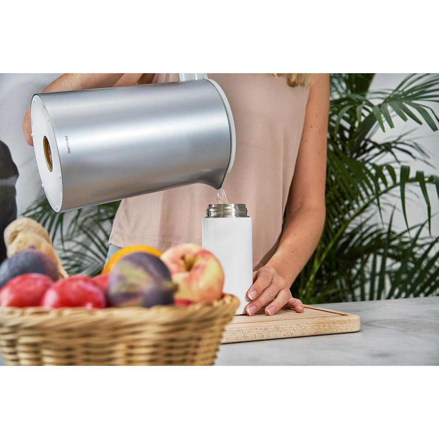 Botella Infusora de Té ZWILLING Thermo 420ml Plata-Blanco
