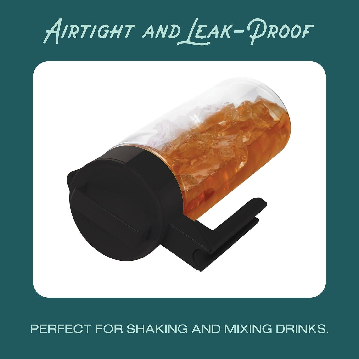 Jarra Hermética Takeya 1.89L Libre de BPA Negra