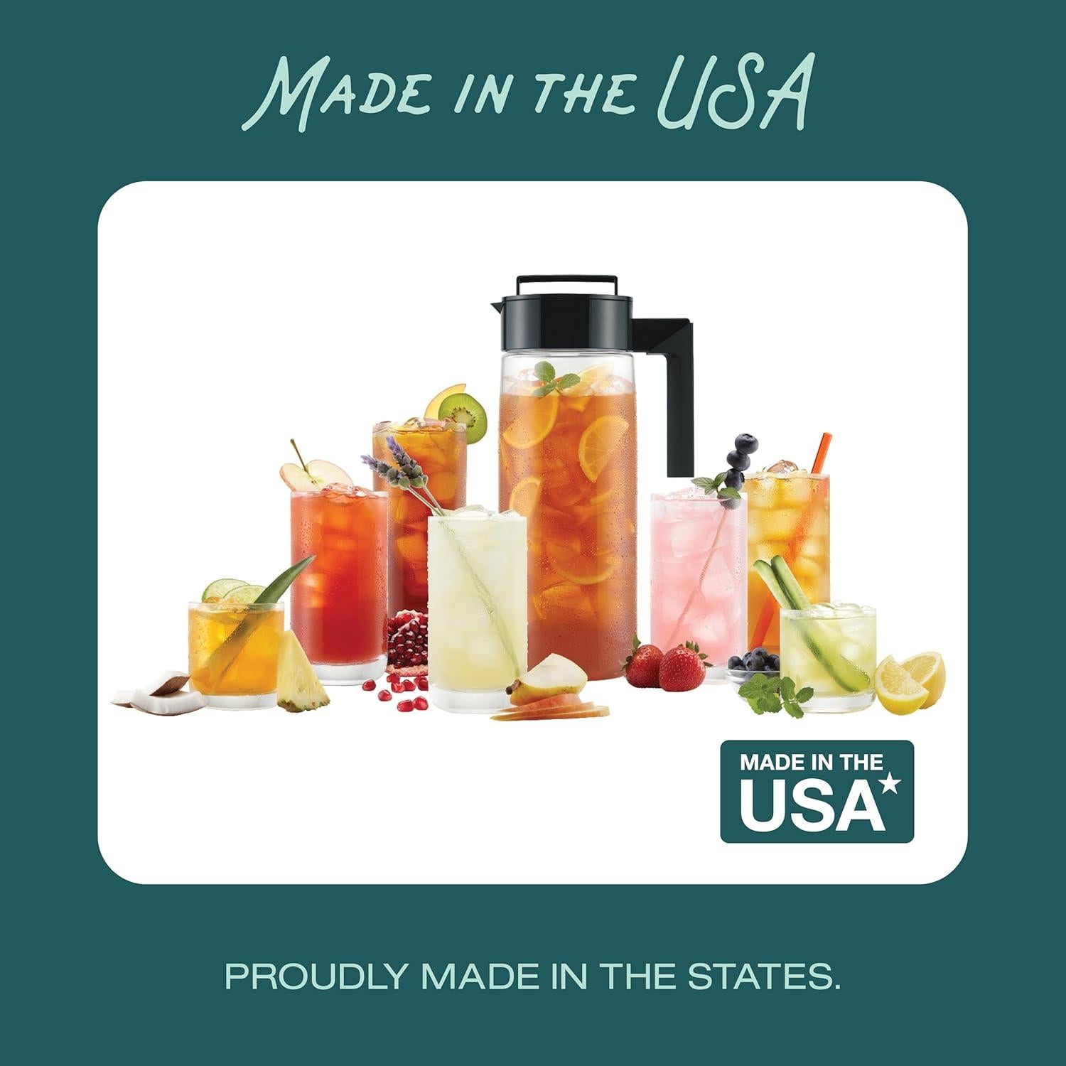 Jarra Hermética Takeya 1.89L Libre de BPA Negra