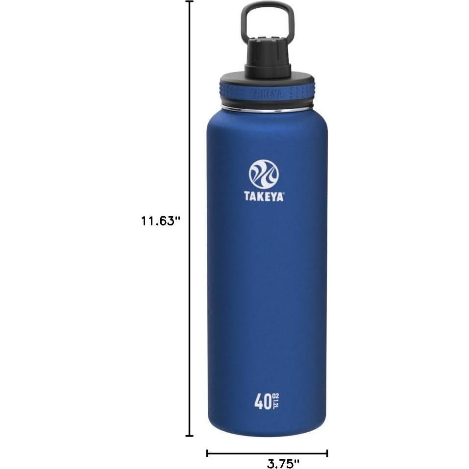 Botella de Agua Aislada Takeya Originals 1.18L Azul Marino