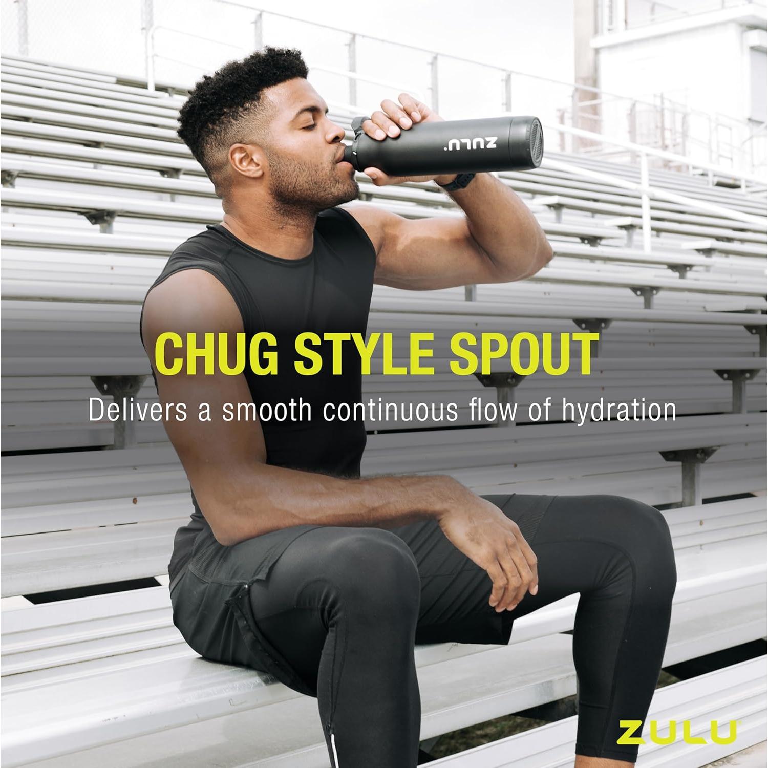 Botella de Agua Aislada ZULU Ace 0.68L Azul Hielo con Boquilla