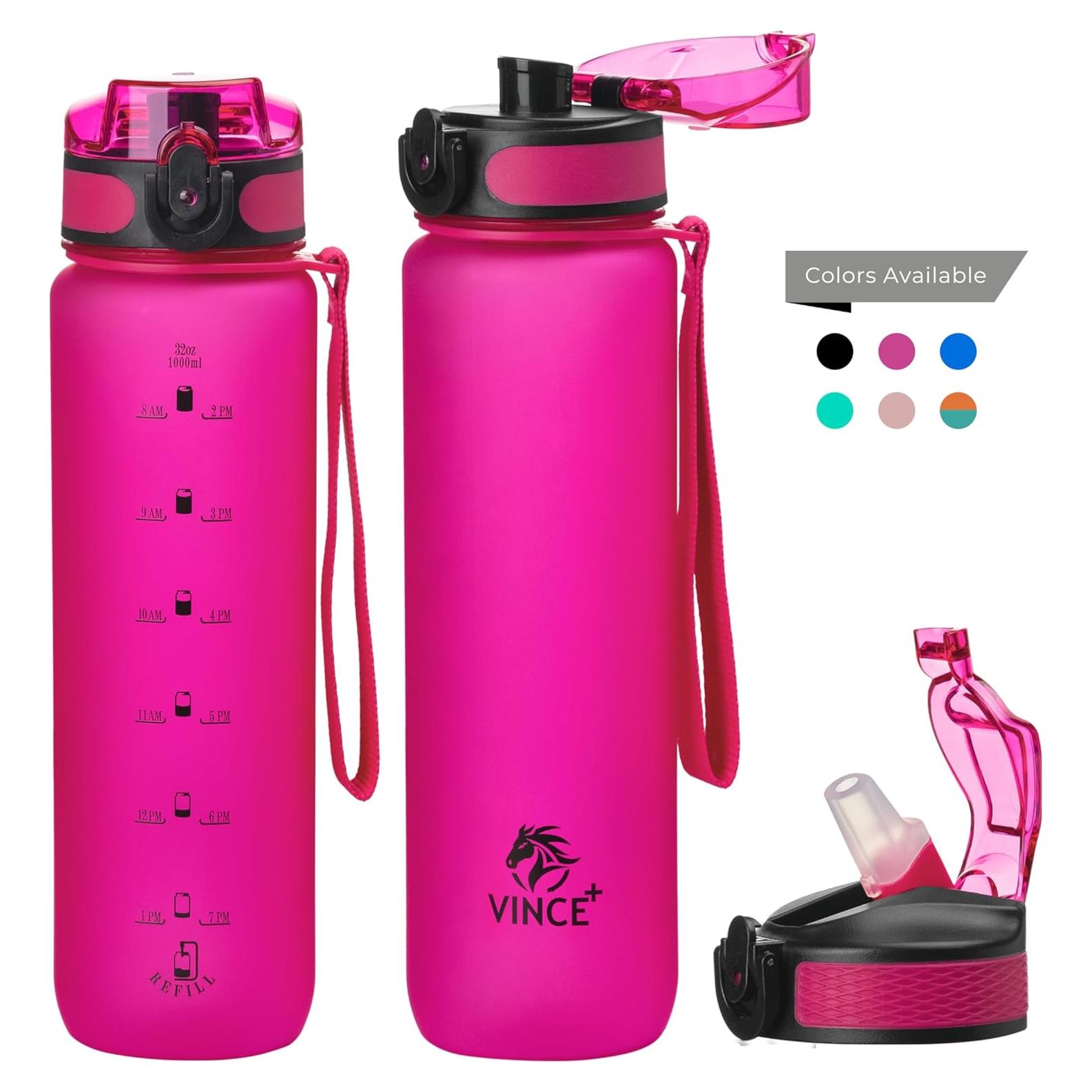 Botella de Agua Reutilizable VINCE+ Titan 32oz Rosa Profundo