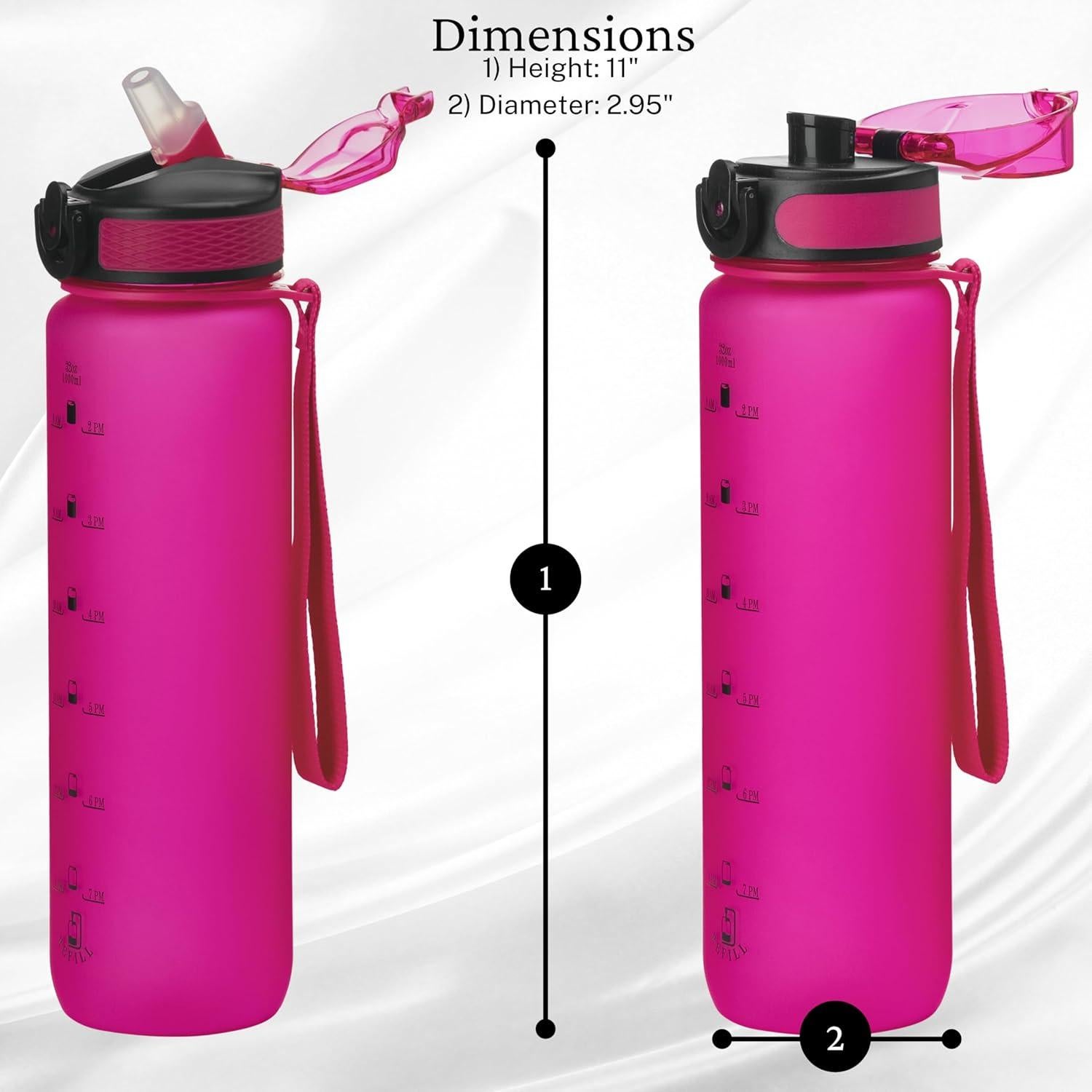 Botella de Agua Reutilizable VINCE+ Titan 32oz Rosa Profundo