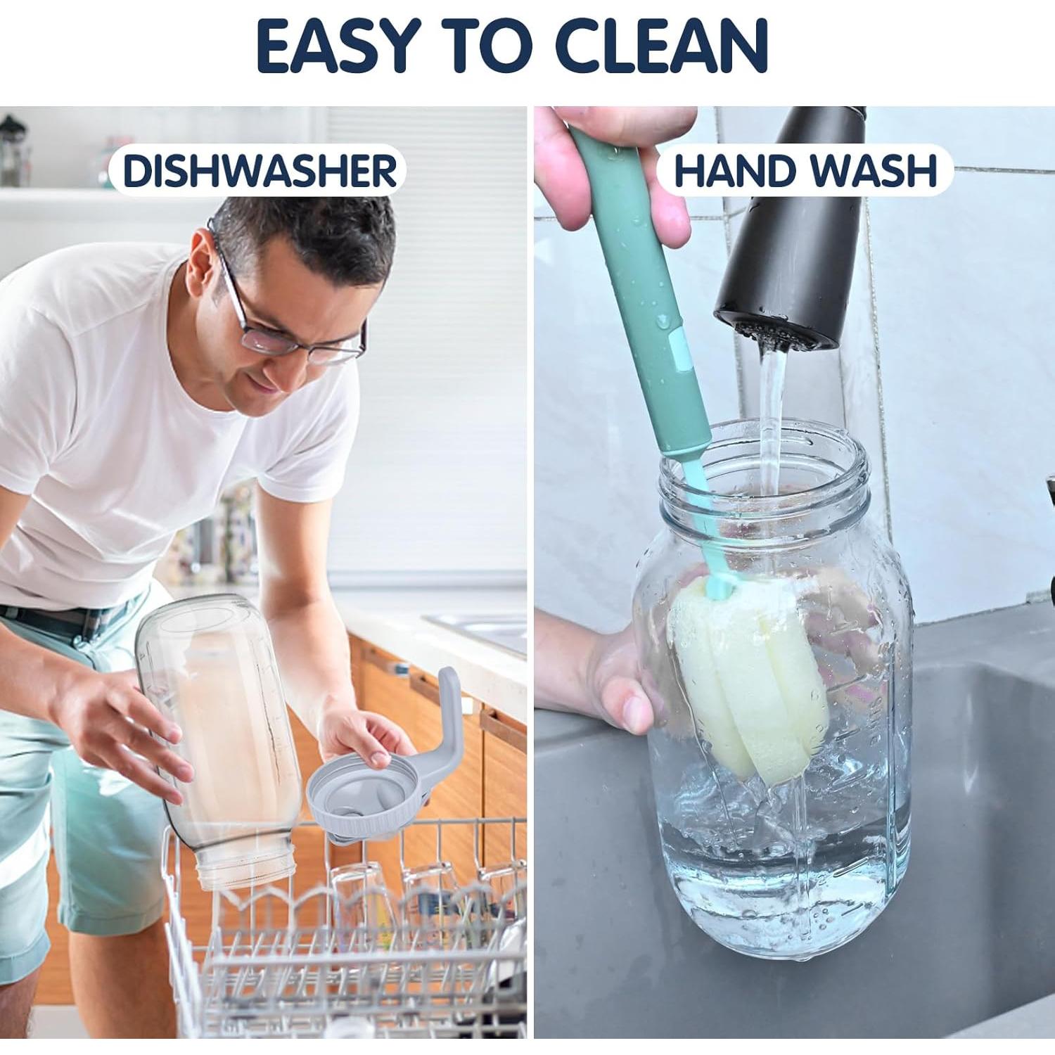 Set de 2 Jarras de Vidrio Herméticas Scidea 1.89L con Tapa