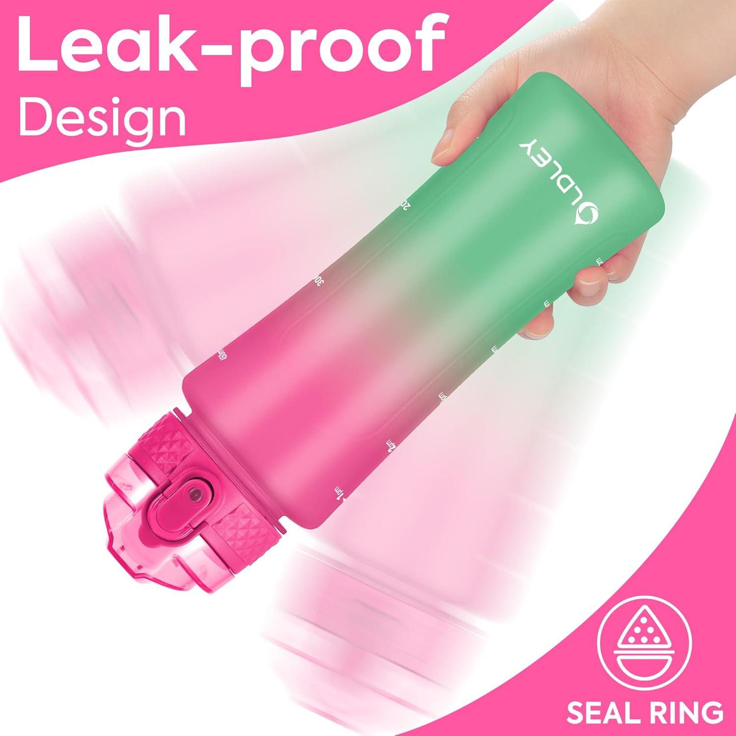 Botella de Agua Oldley 450ml para Niños con Popote Sin BPA