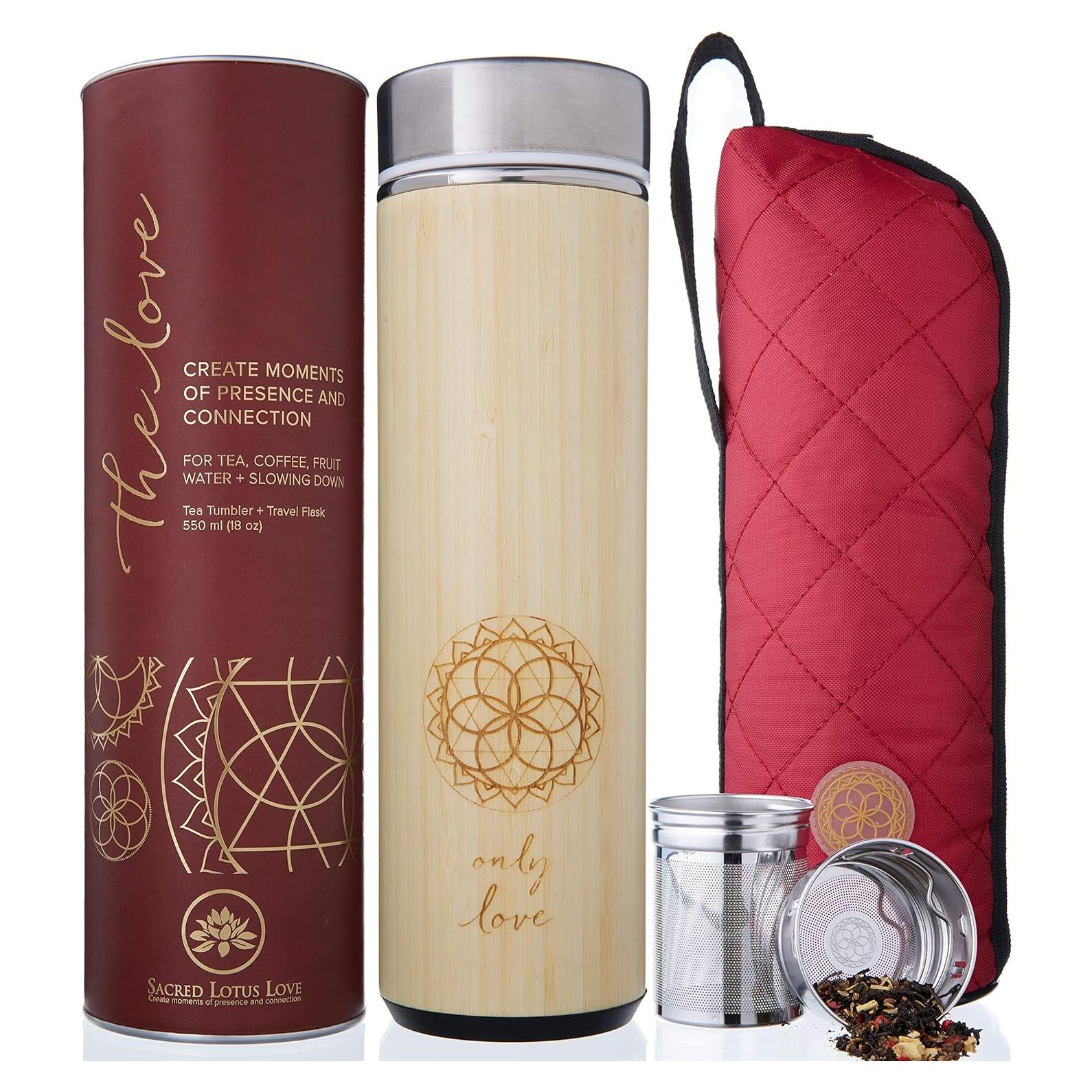 Taza de Viaje de Bambú Aislada Sacred Lotus Love 1L