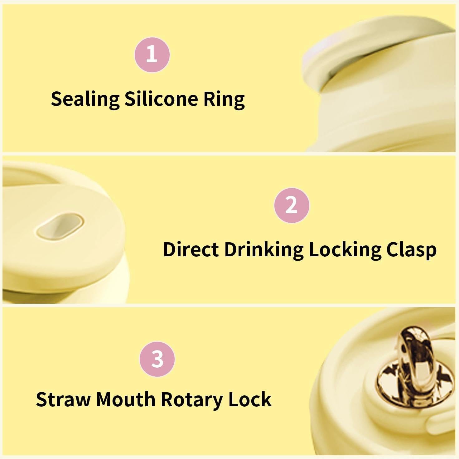 Vaso Aislado GOOM 18oz Acero Inoxidable Amarillo con Popote