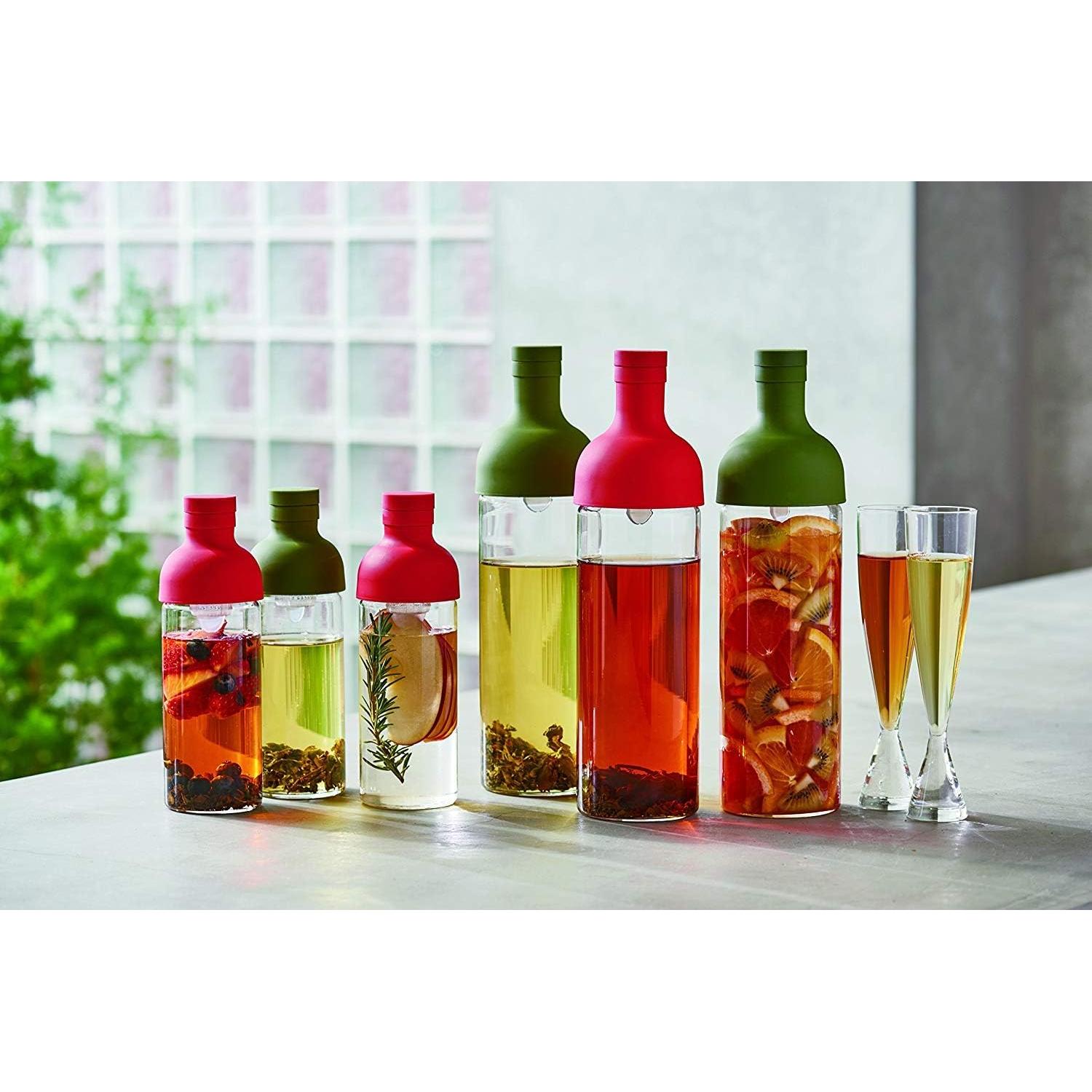 Botella de Té Frío Hario Filtro-In 750ml Vidrio Negro