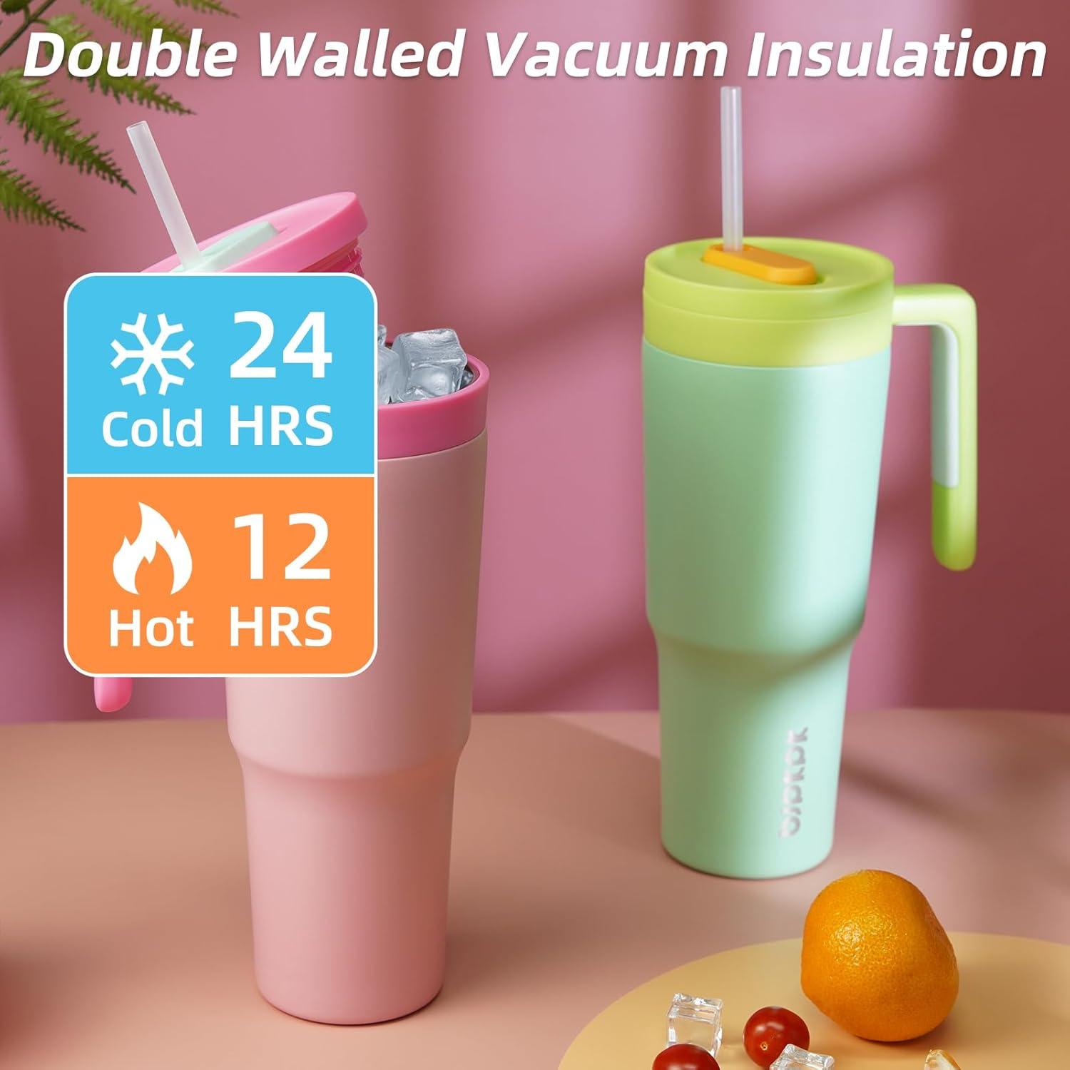 Vaso Aislado BJPKPK 1200ml Acero Inoxidable Verde Menta