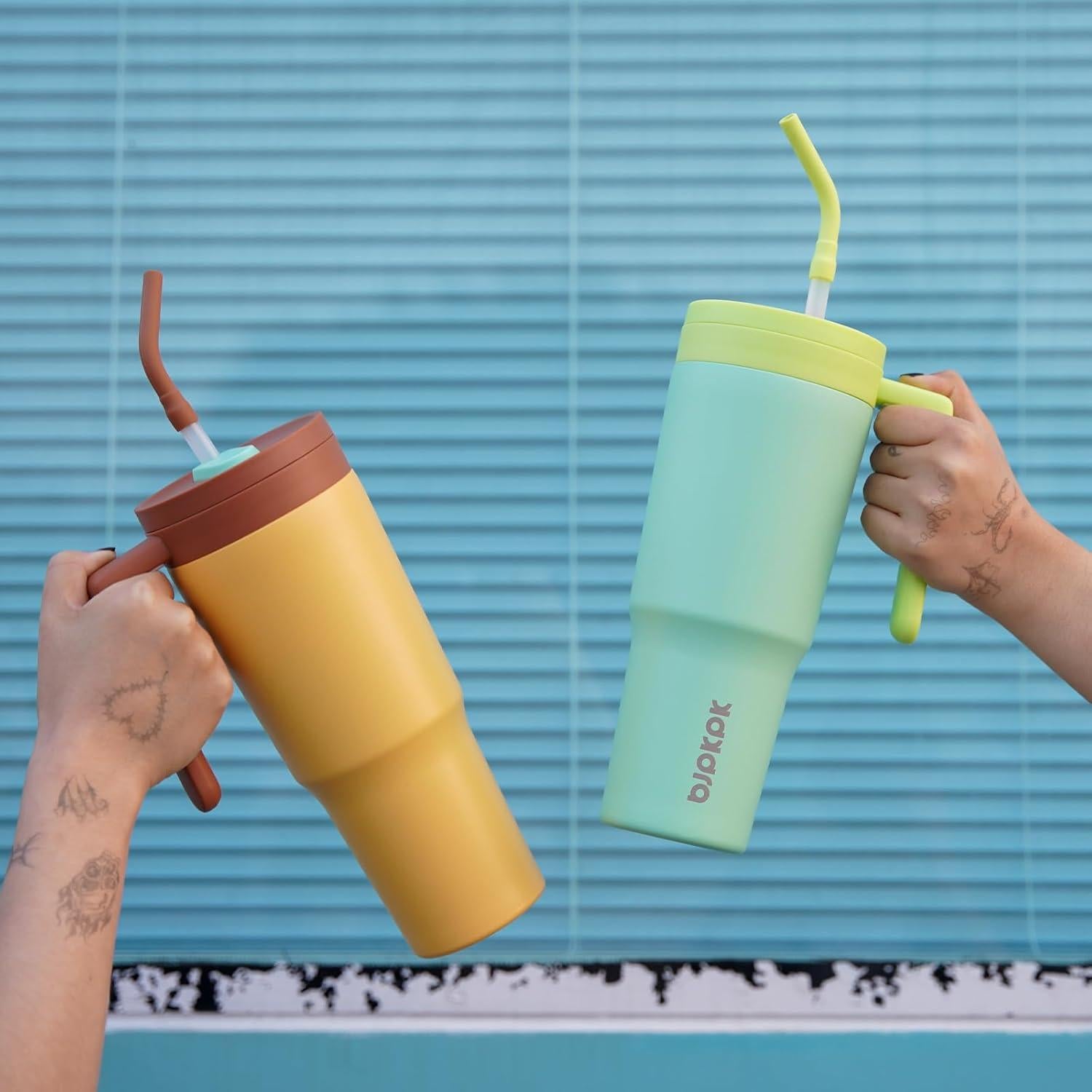 Vaso Aislado BJPKPK 1200ml Acero Inoxidable Verde Menta