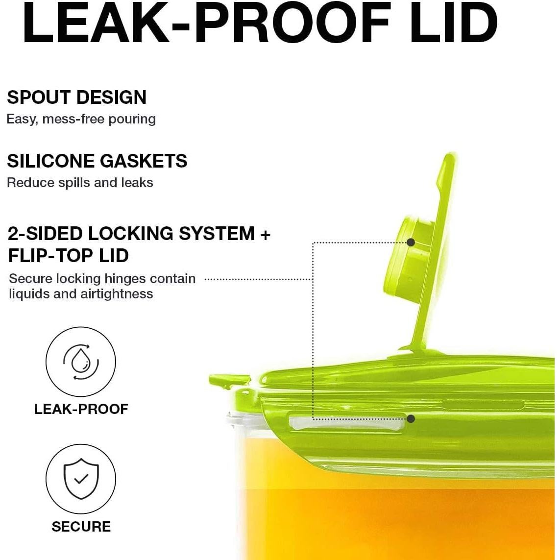 Jarra de Agua LocknLock Aqua 2.84L Verde para Refrigerador