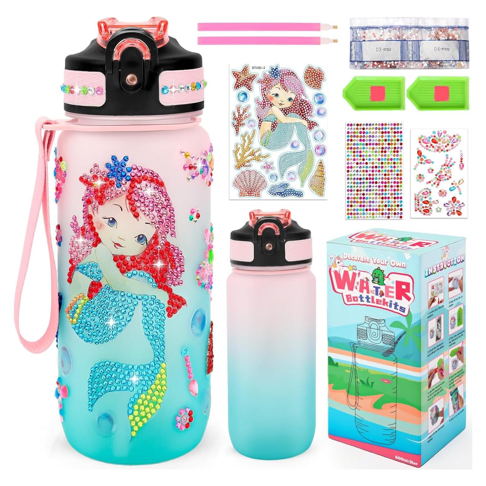 Kit de Manualidades Aolieh - Botella de Agua Sirena 600ml