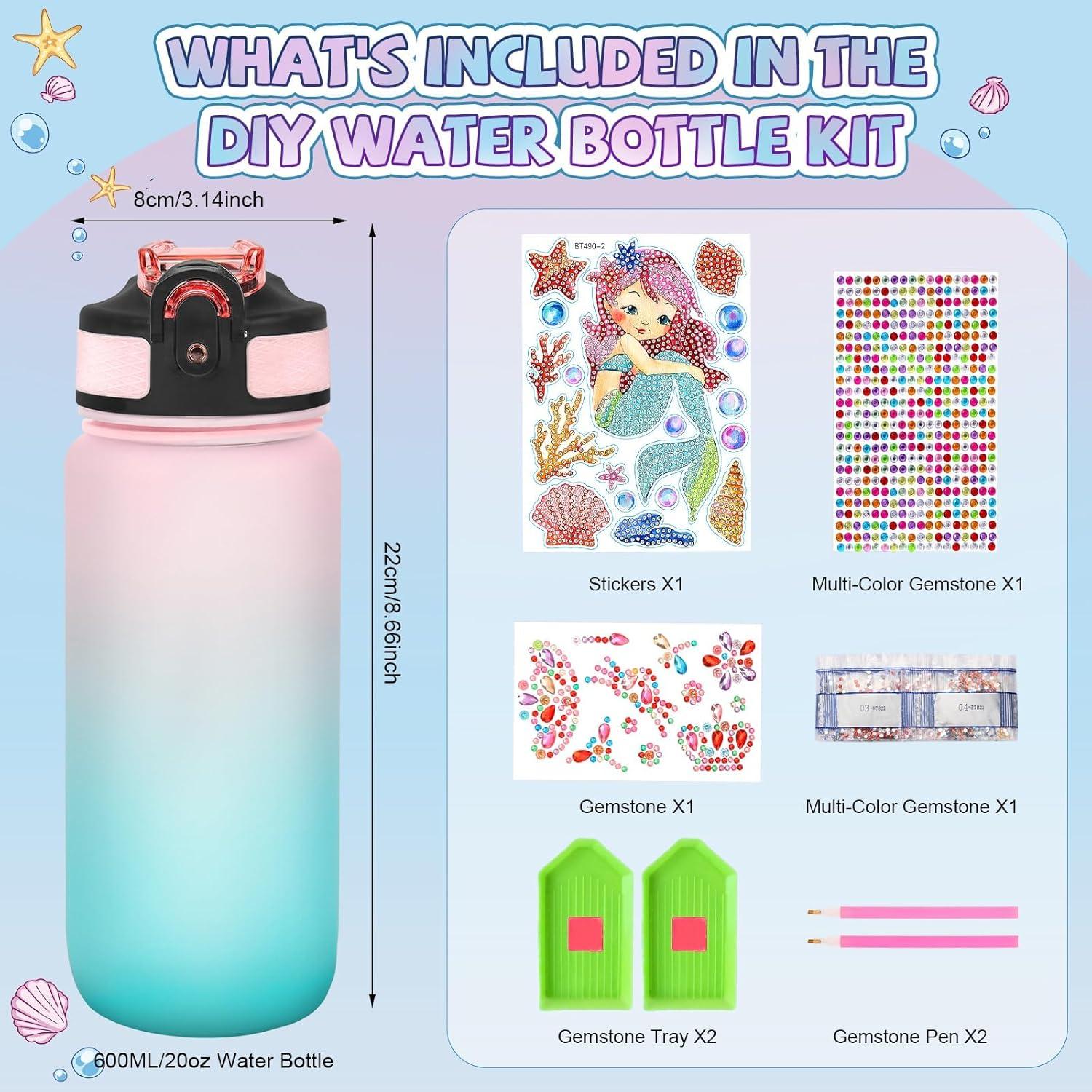 Kit de Manualidades Aolieh - Botella de Agua Sirena 600ml