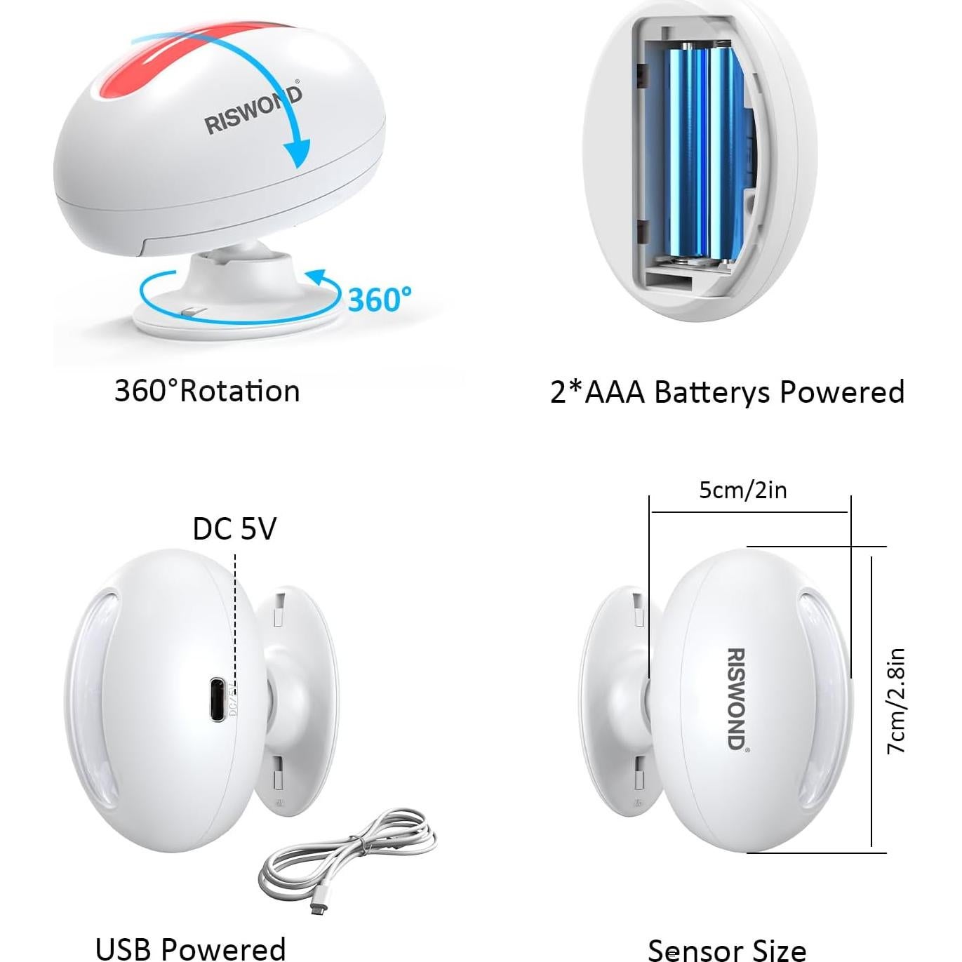 Timbre de Puerta Inalámbrico AMHEY con Sensor de Movimiento
