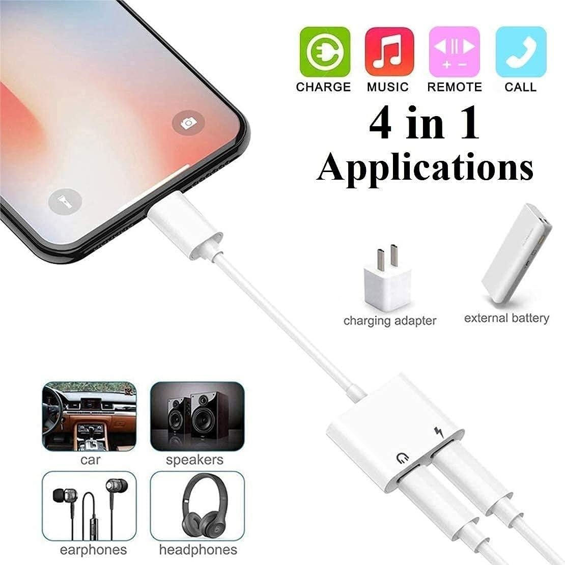 Adaptador Lightning Dual DESOFICON para iPhone - Carga y Audio