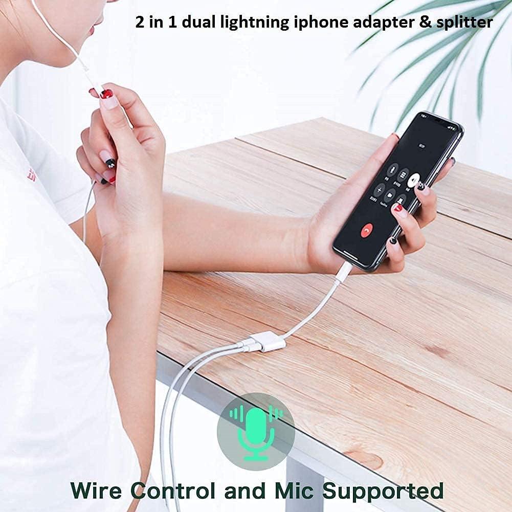 Adaptador Lightning Dual DESOFICON para iPhone - Carga y Audio