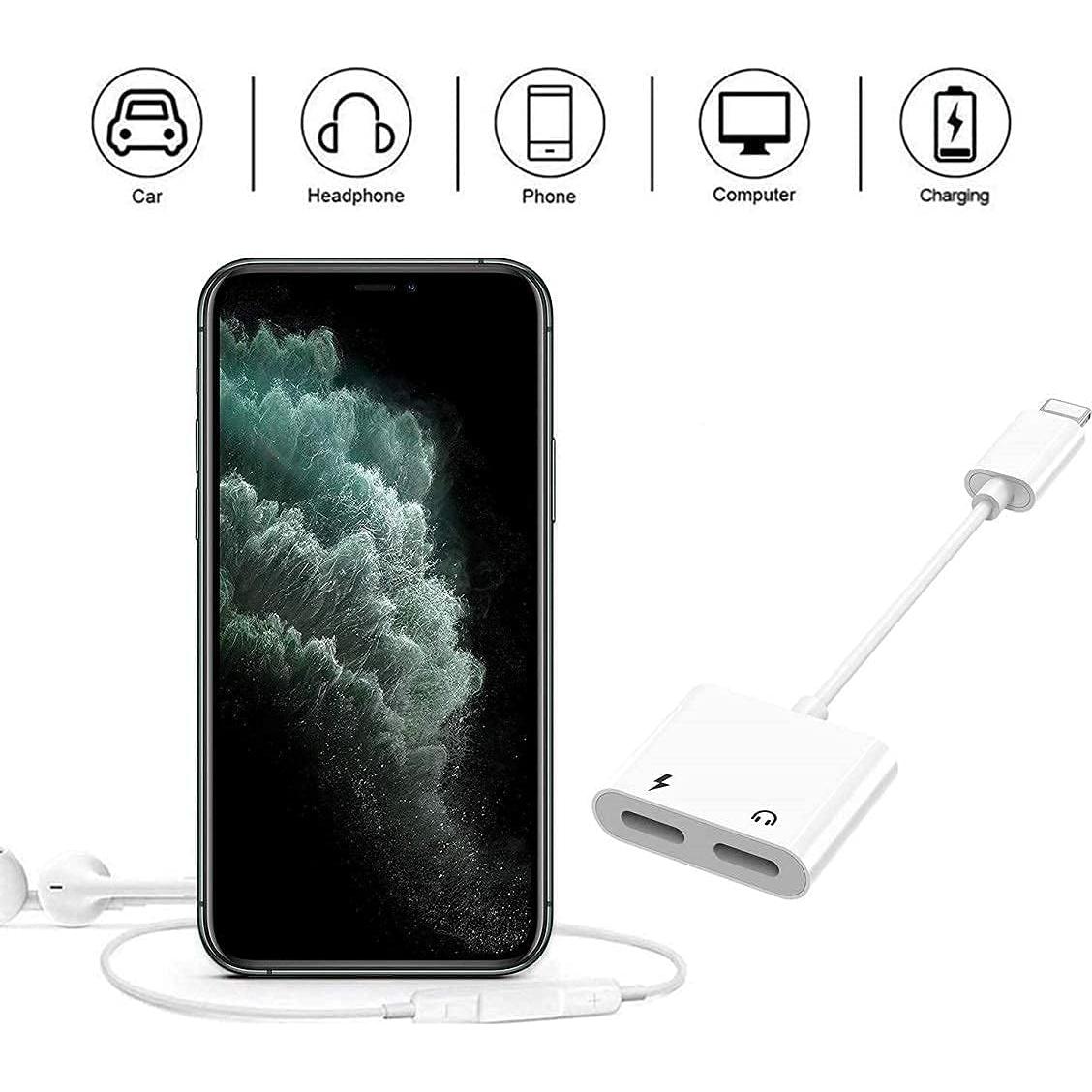Adaptador Lightning Dual DESOFICON para iPhone - Carga y Audio