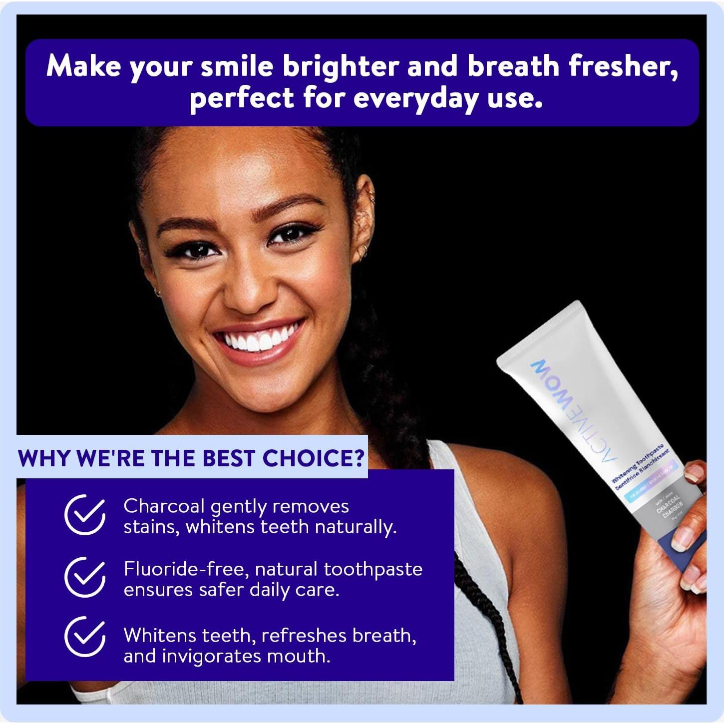 Pasta de Dientes de Carbón Activado Active Wow 118.3 ml