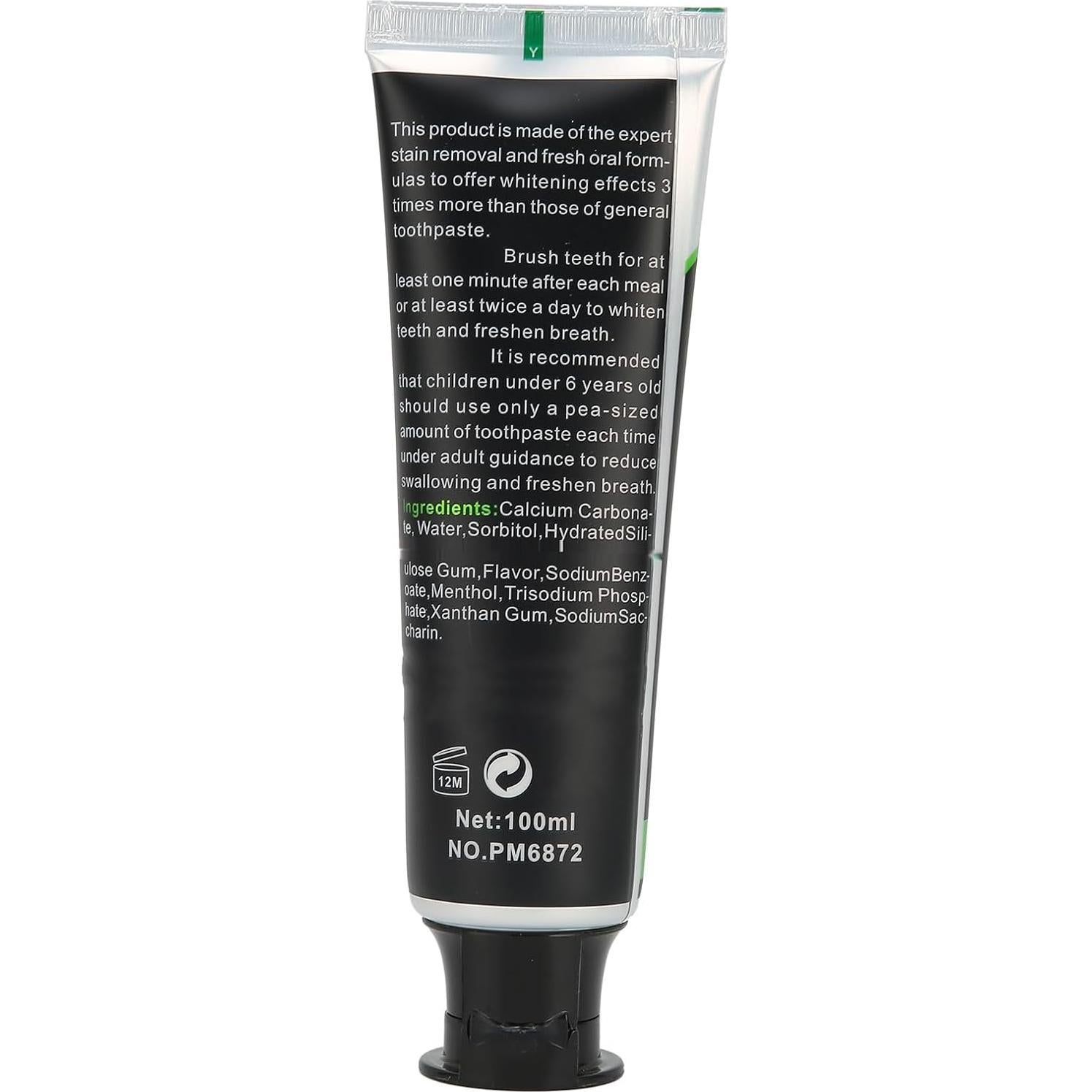 Pasta de Dientes Blanqueadora ZJchao 100ml Carbón Activado Coco