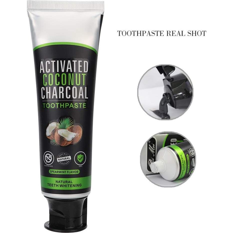Pasta de Dientes Blanqueadora ZJchao 100ml Carbón Activado Coco