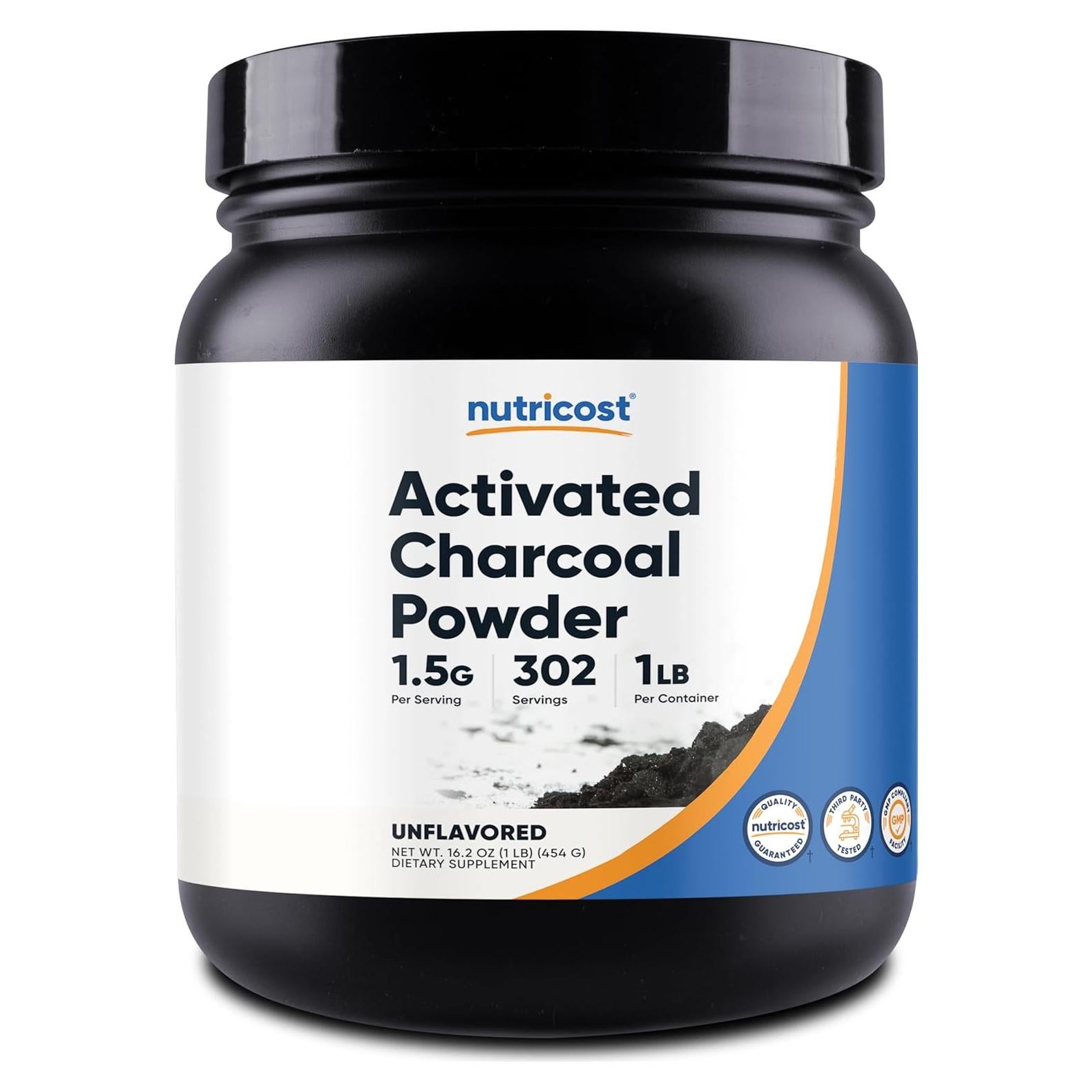 Polvo de Carbón Activado Nutricost 0.45kg - Grado Alimenticio