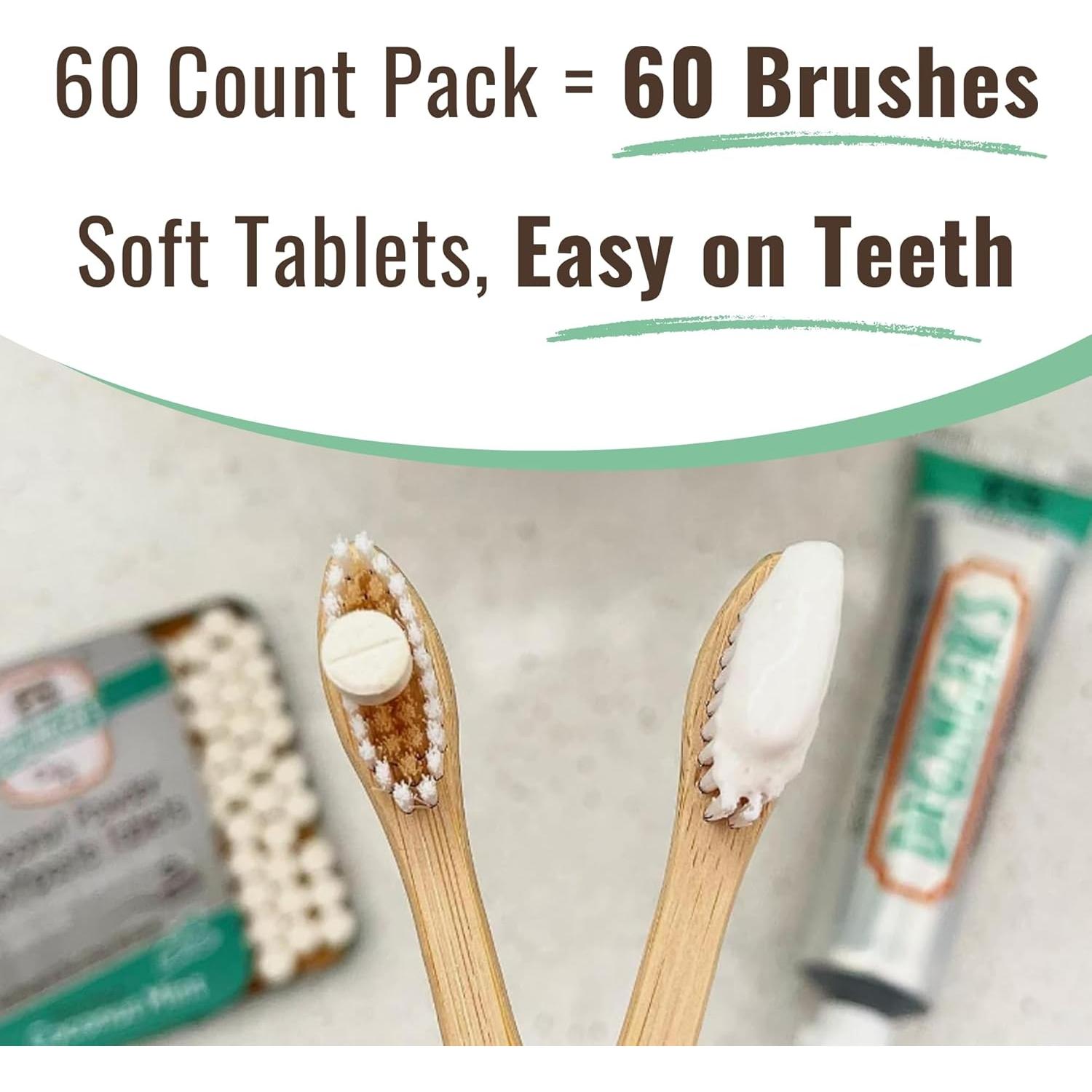 Tabletas de Pasta de Dientes Dr. Ginger Carbón Blanco 60 Unidades