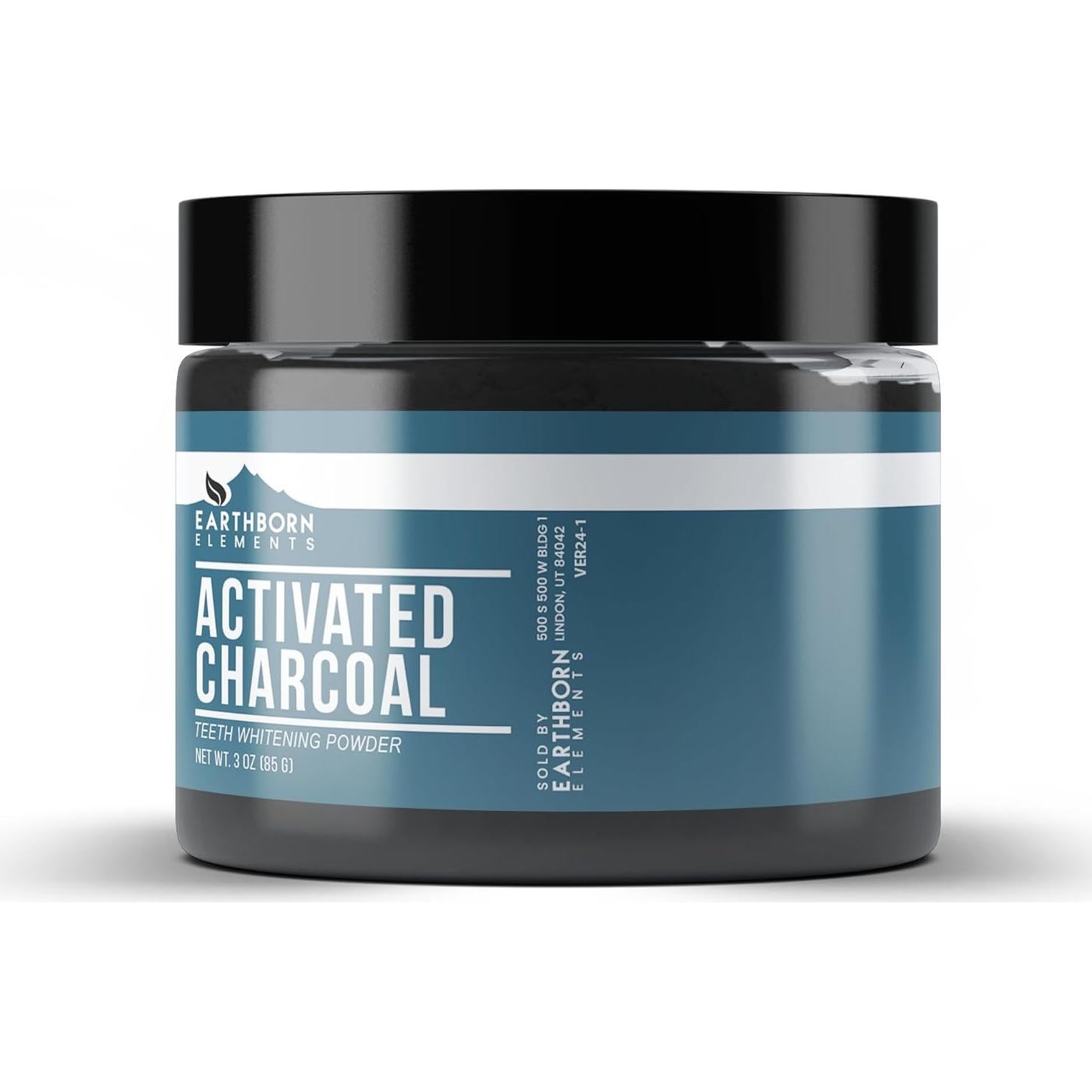 Carbón Activado Earthborn Elements 85 g - Blanqueamiento Dental Vegano