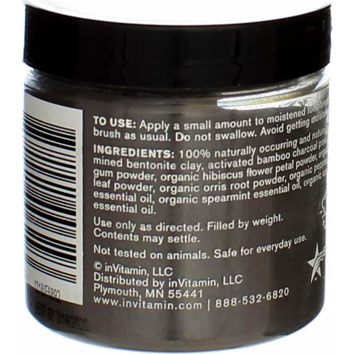 Polvo Dental Blanqueador beMndful 77g Carbón Activado Menta