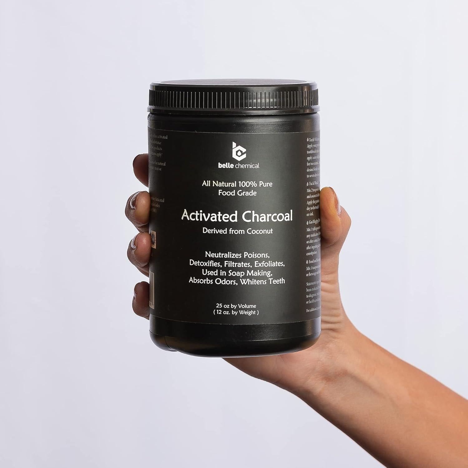 Carbón Activado de Coco en Polvo - Grado Alimenticio - 400g