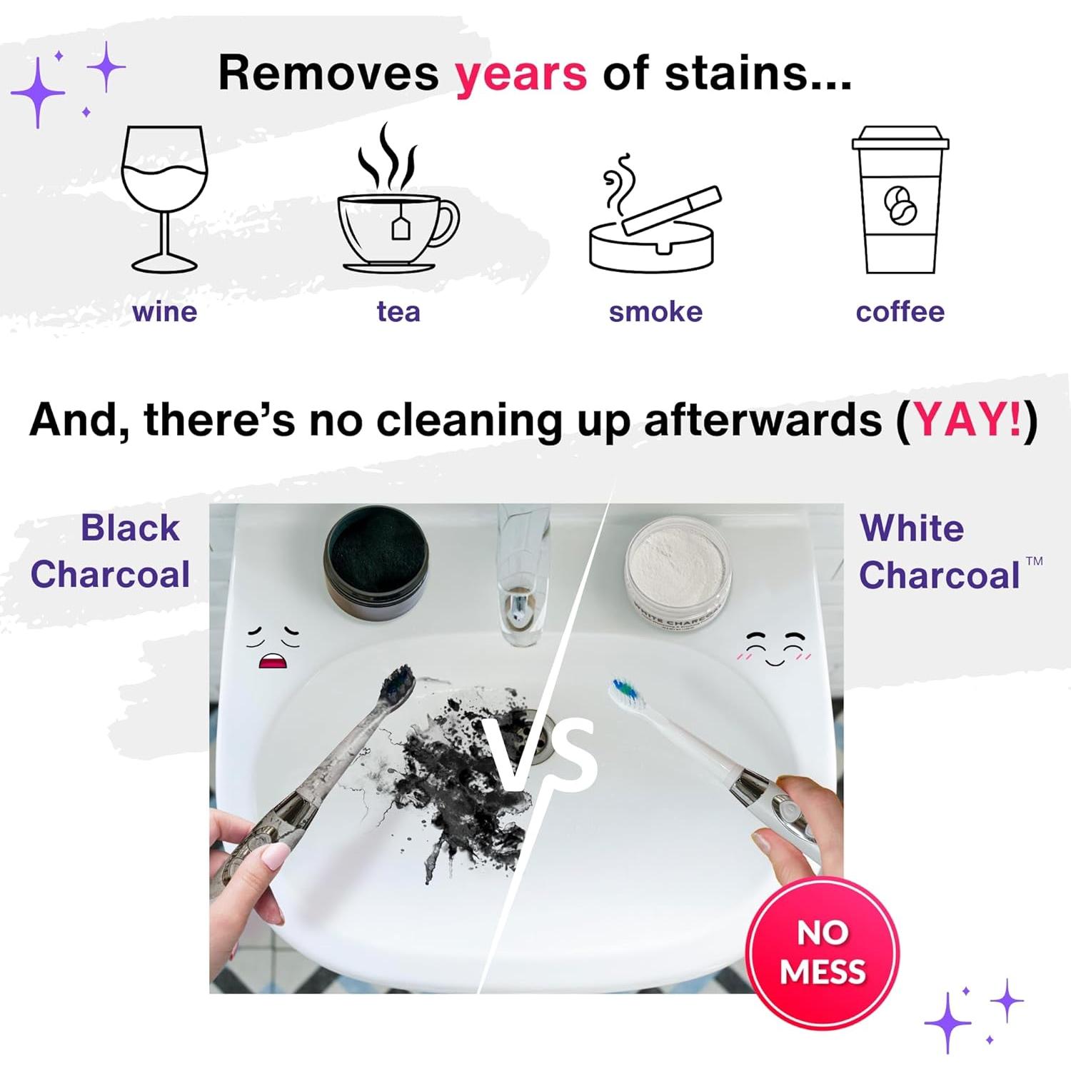 Polvo Blanqueador Dental Carbón Blanco Divine White 30g