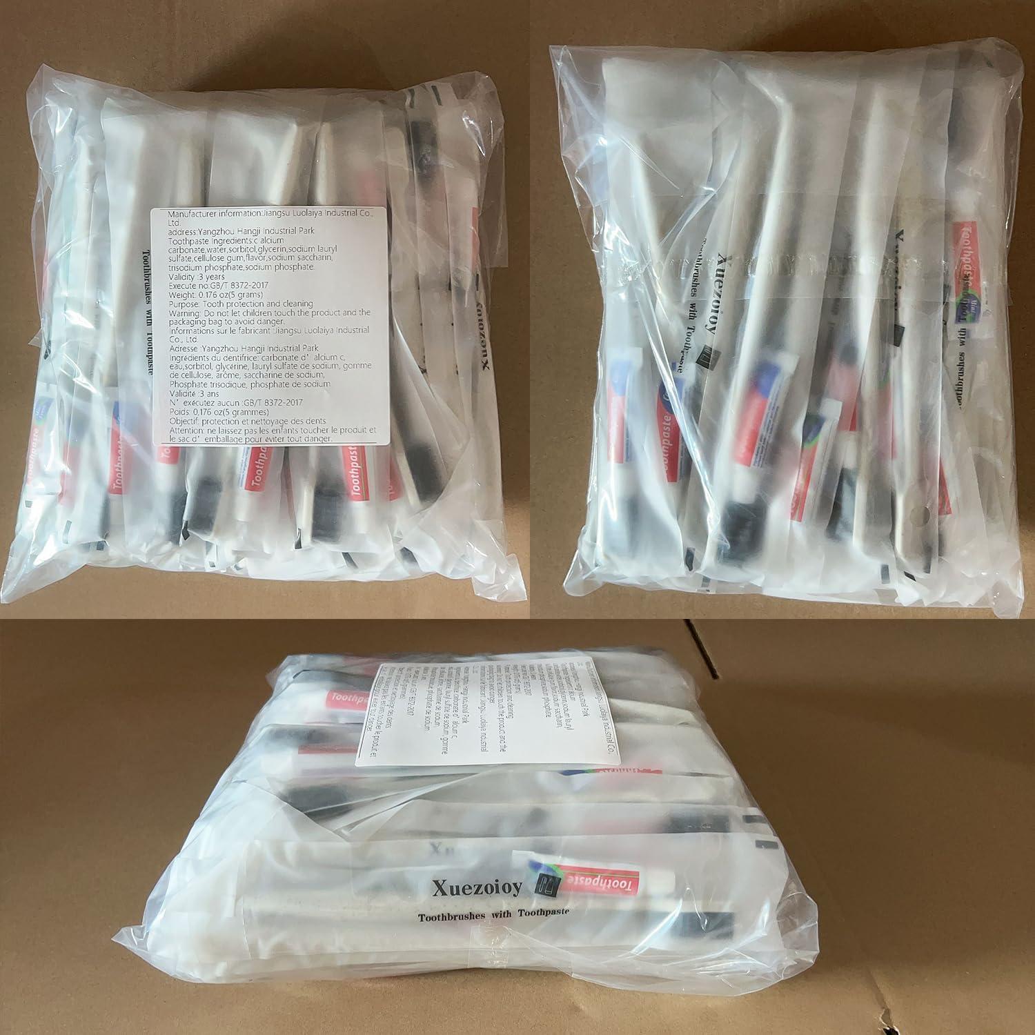 Cepillos de Dientes Desechables Xuezoioy - Paquete de 30 Unidades