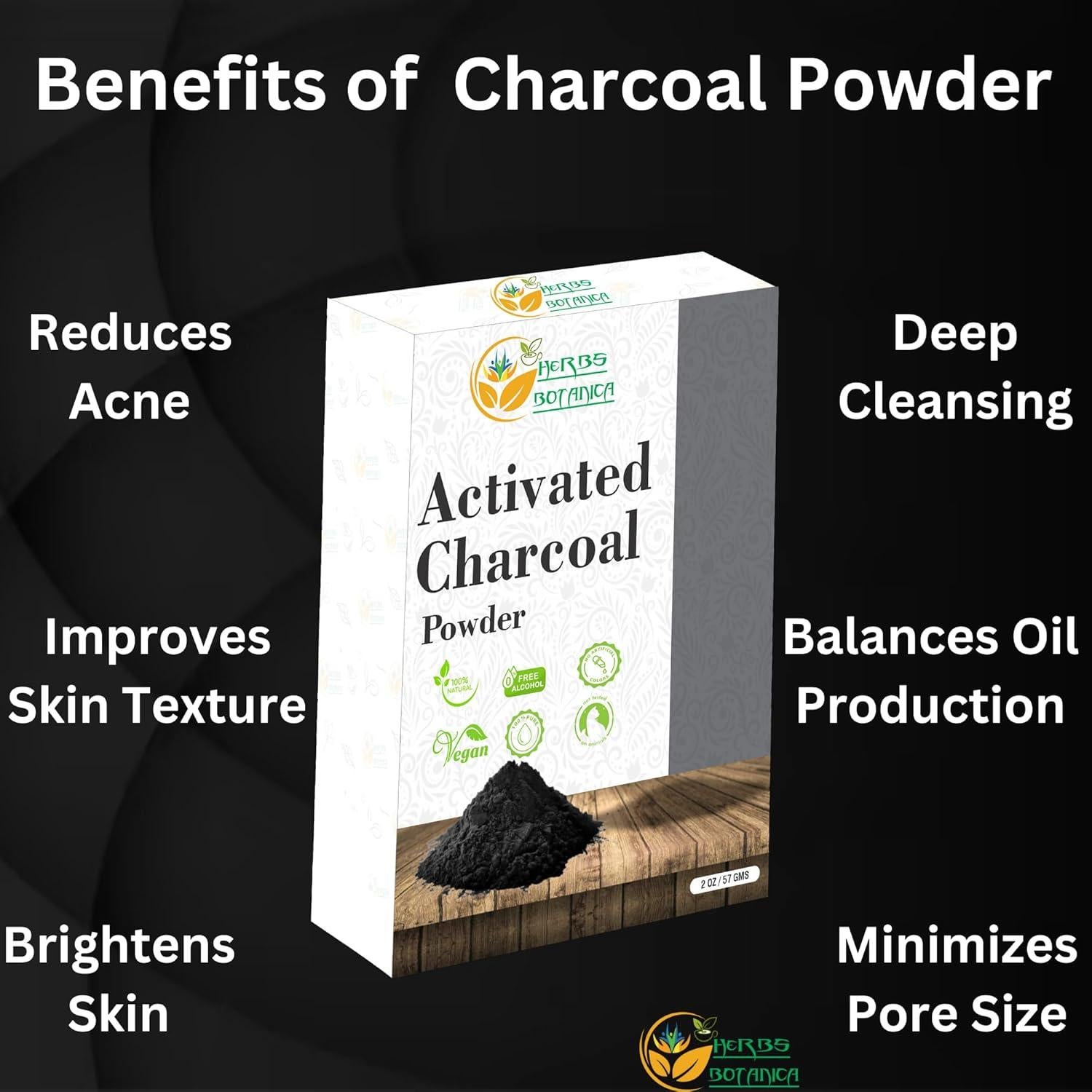 Polvo de Carbón Activado 100% Grado Alimenticio 99.22 g