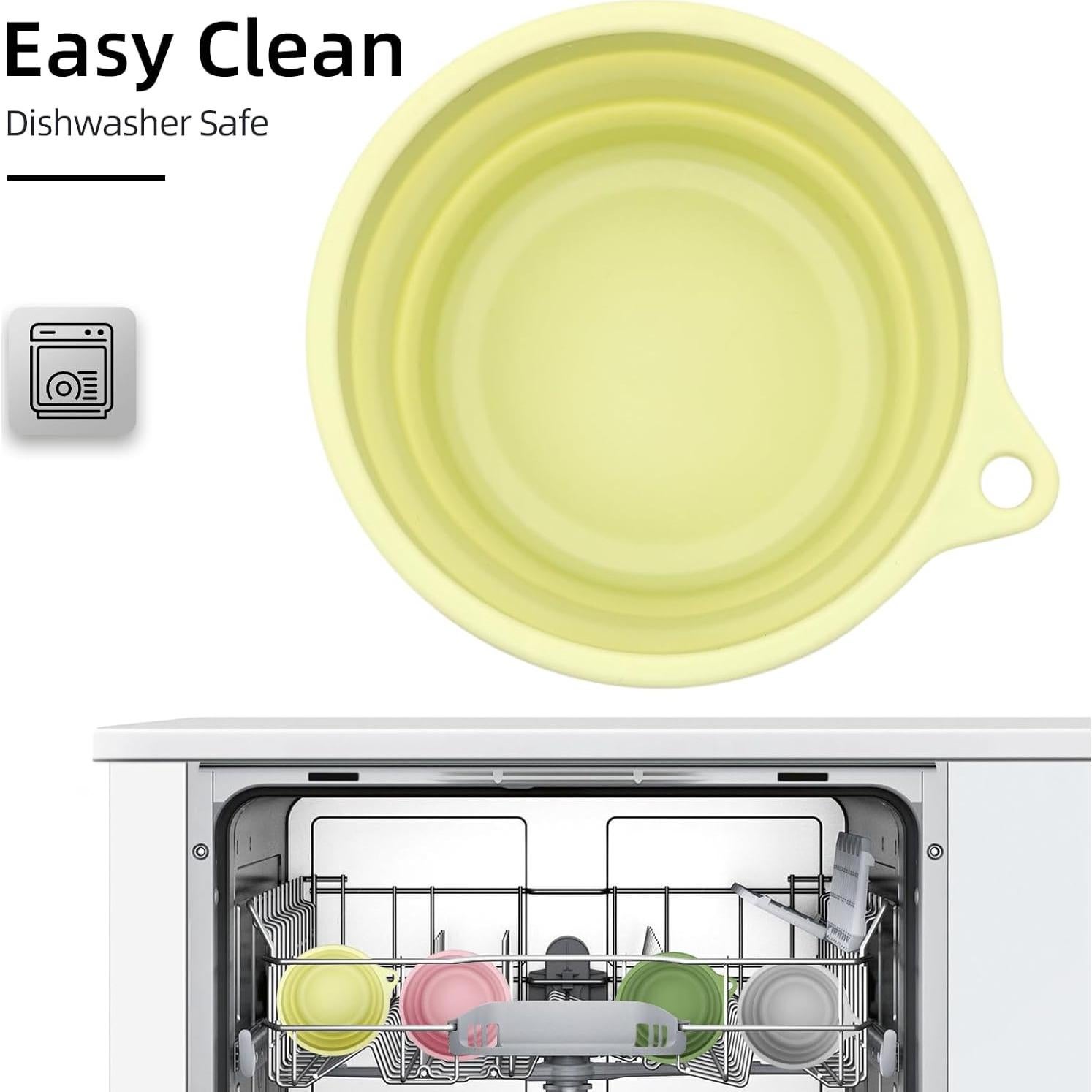 Juego de 4 Tazas de Silicona Plegables QUYANGCHIFENG 170ml