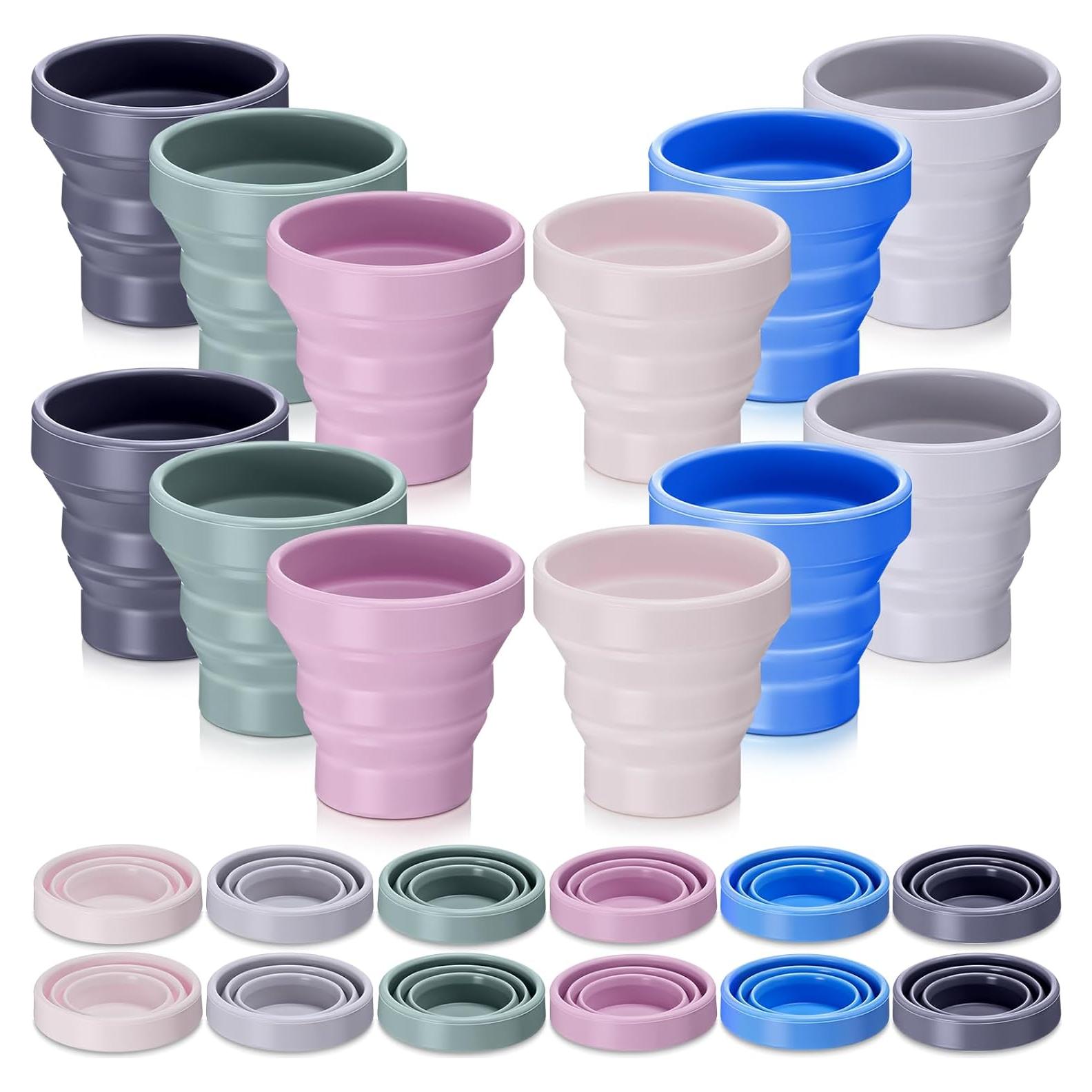 24 Tazas de Silicona Plegables Funnymoom 150 ml para Camping
