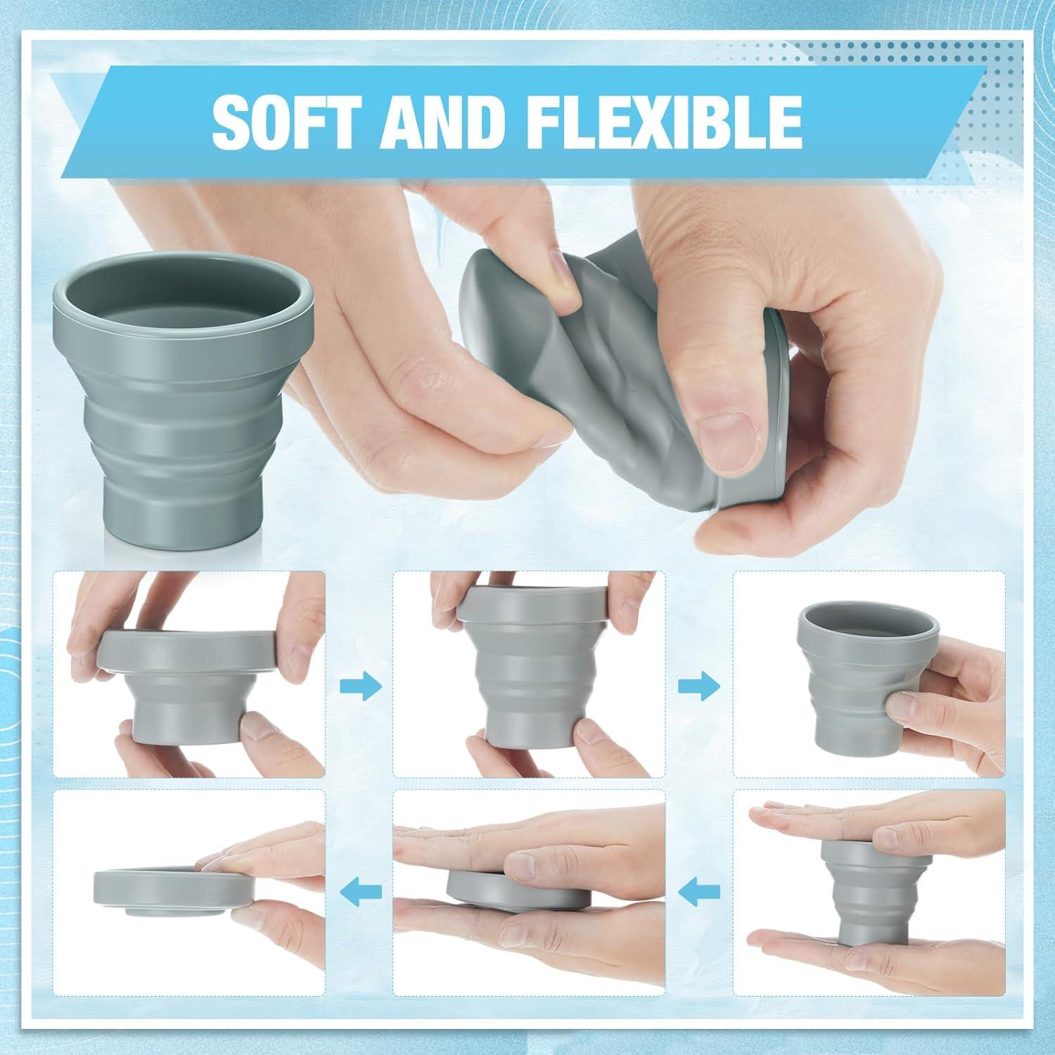 24 Tazas de Silicona Plegables Funnymoom 150 ml para Camping