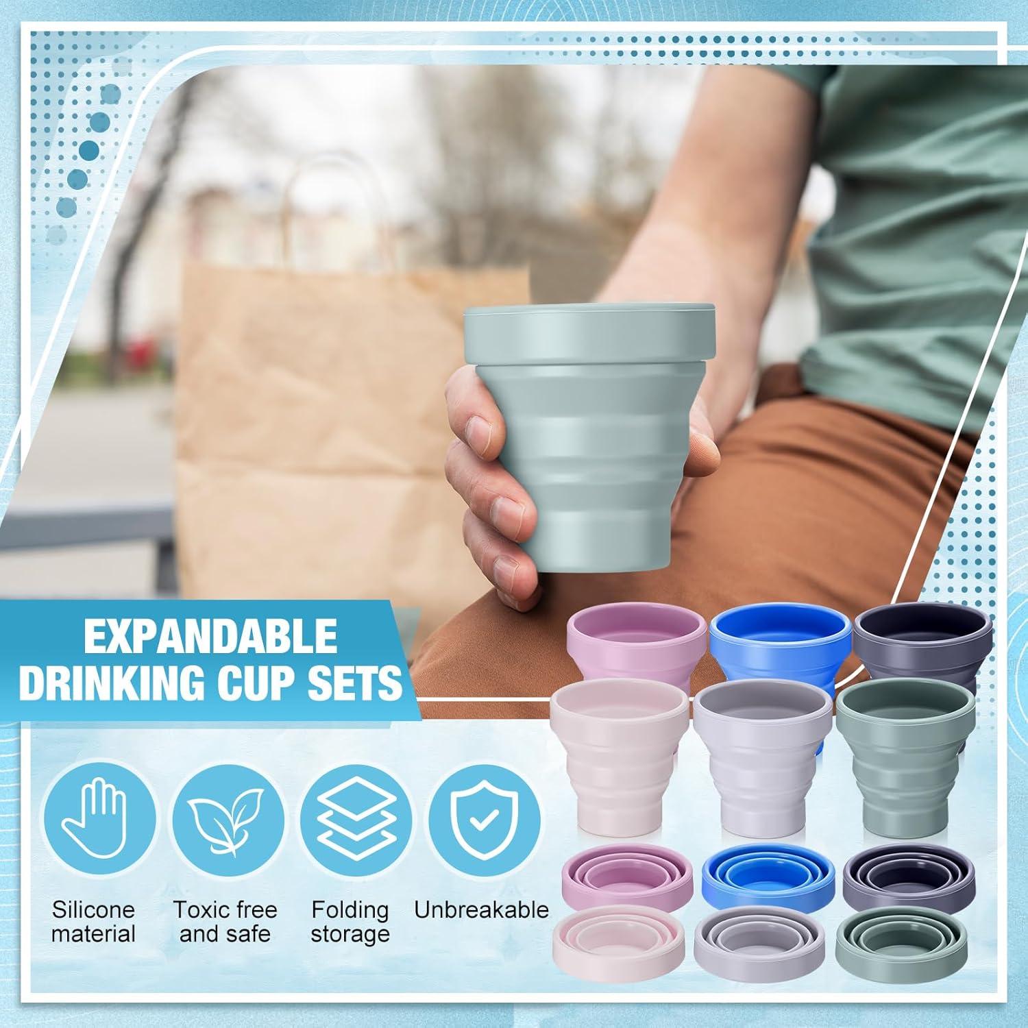 24 Tazas de Silicona Plegables Funnymoom 150 ml para Camping