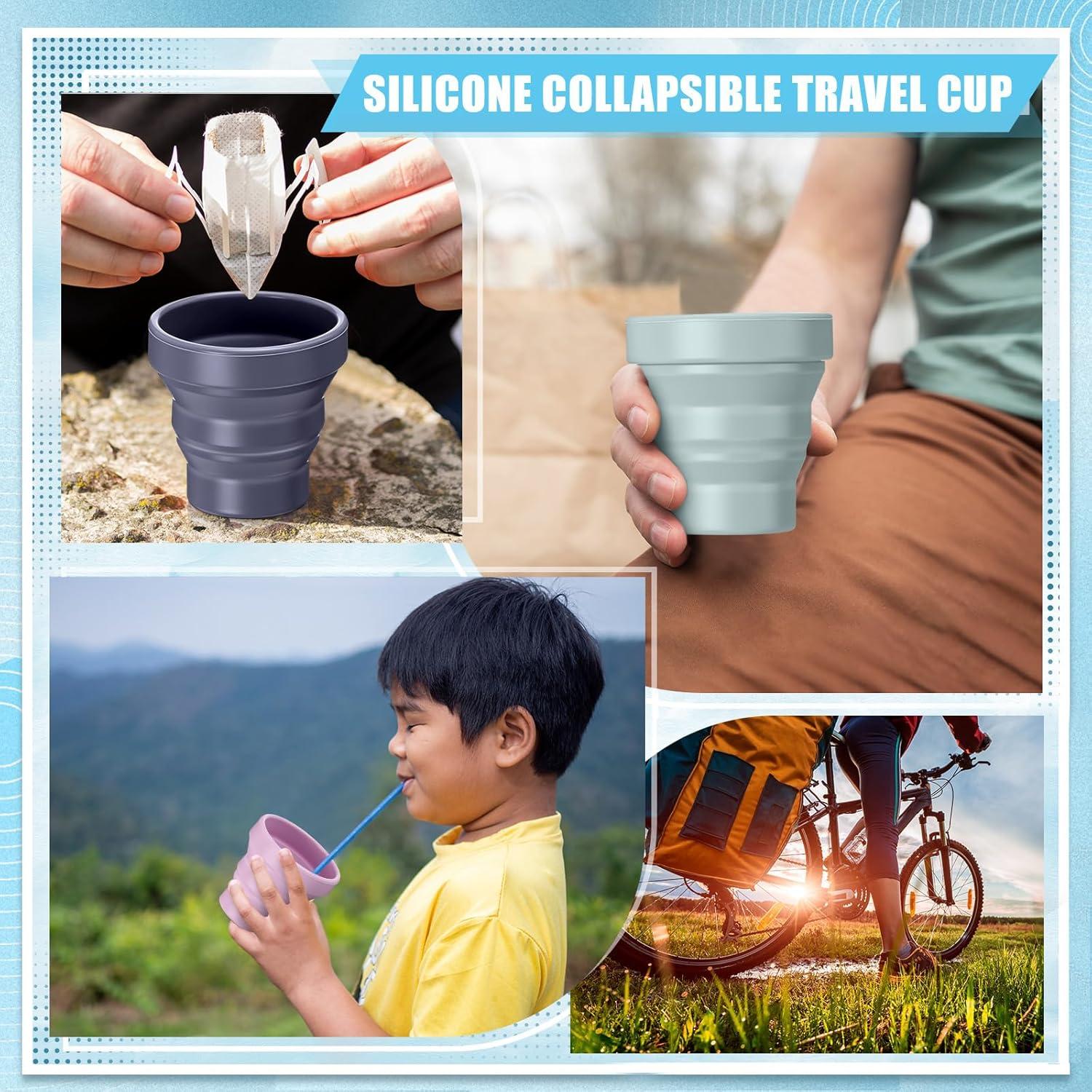 24 Tazas de Silicona Plegables Funnymoom 150 ml para Camping