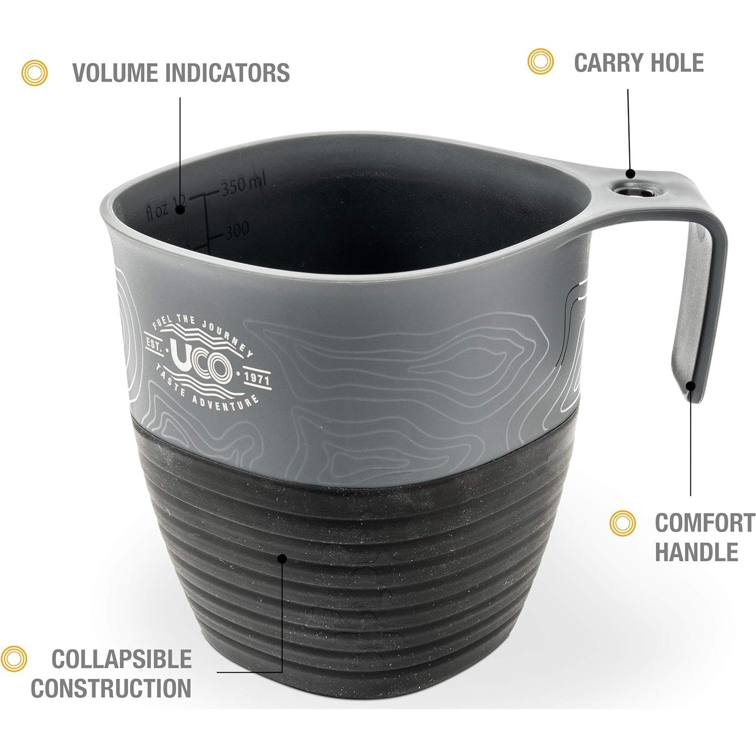 Taza Plegable UCO para Camping 350 ml - Paquete de 2