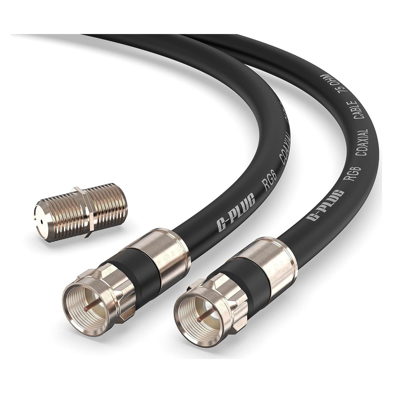 Cable Coaxial RG6 G-PLUG 30.48cm - Conectores de Compresión