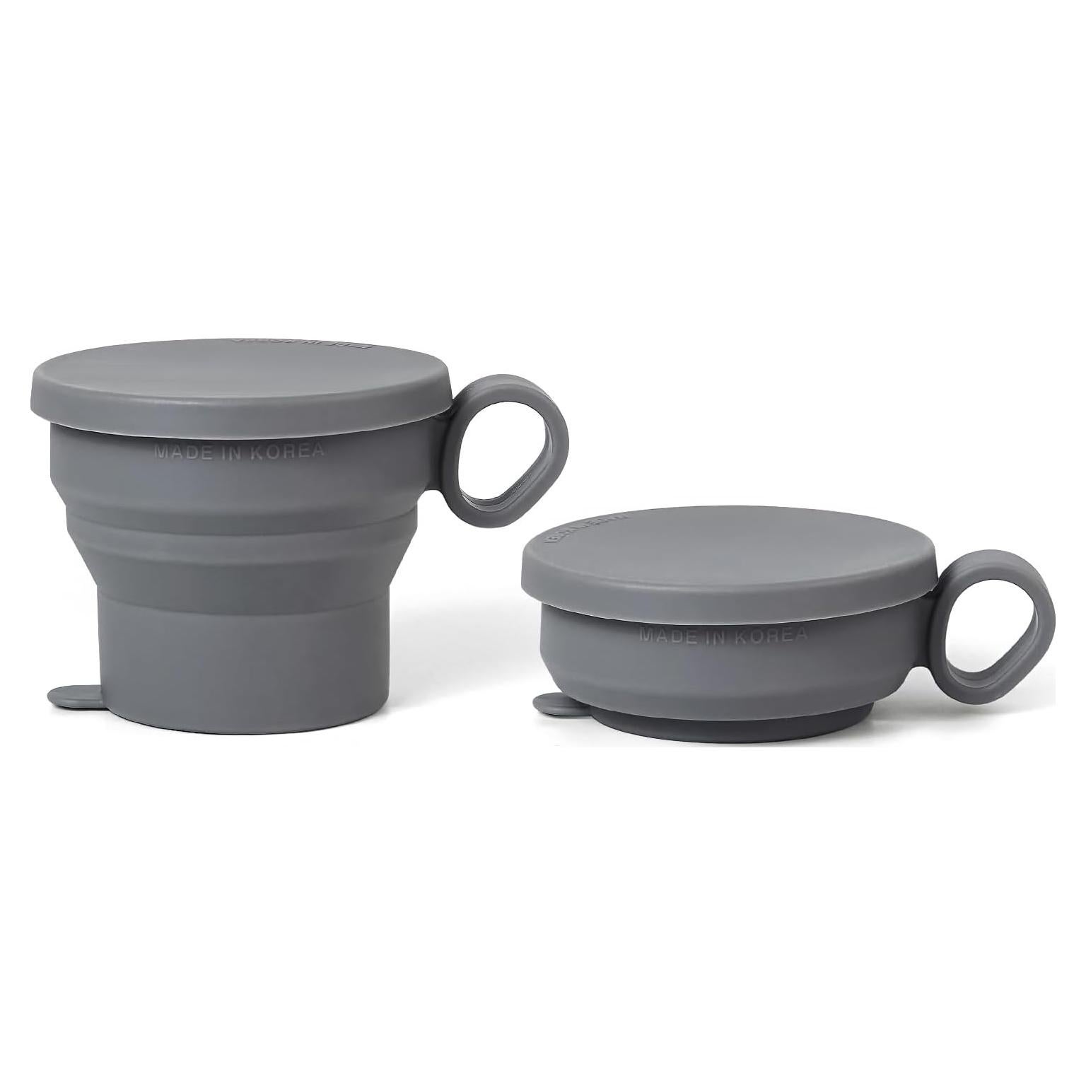Taza de Silicona Colapsable Carrotez 2 Piezas 6 oz Gris