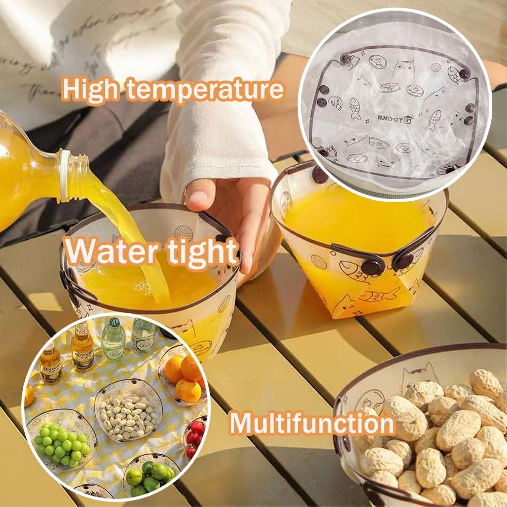 Juego de Tazas Plegables MIUPOO - 4 Piezas, Material PP, 12 cm