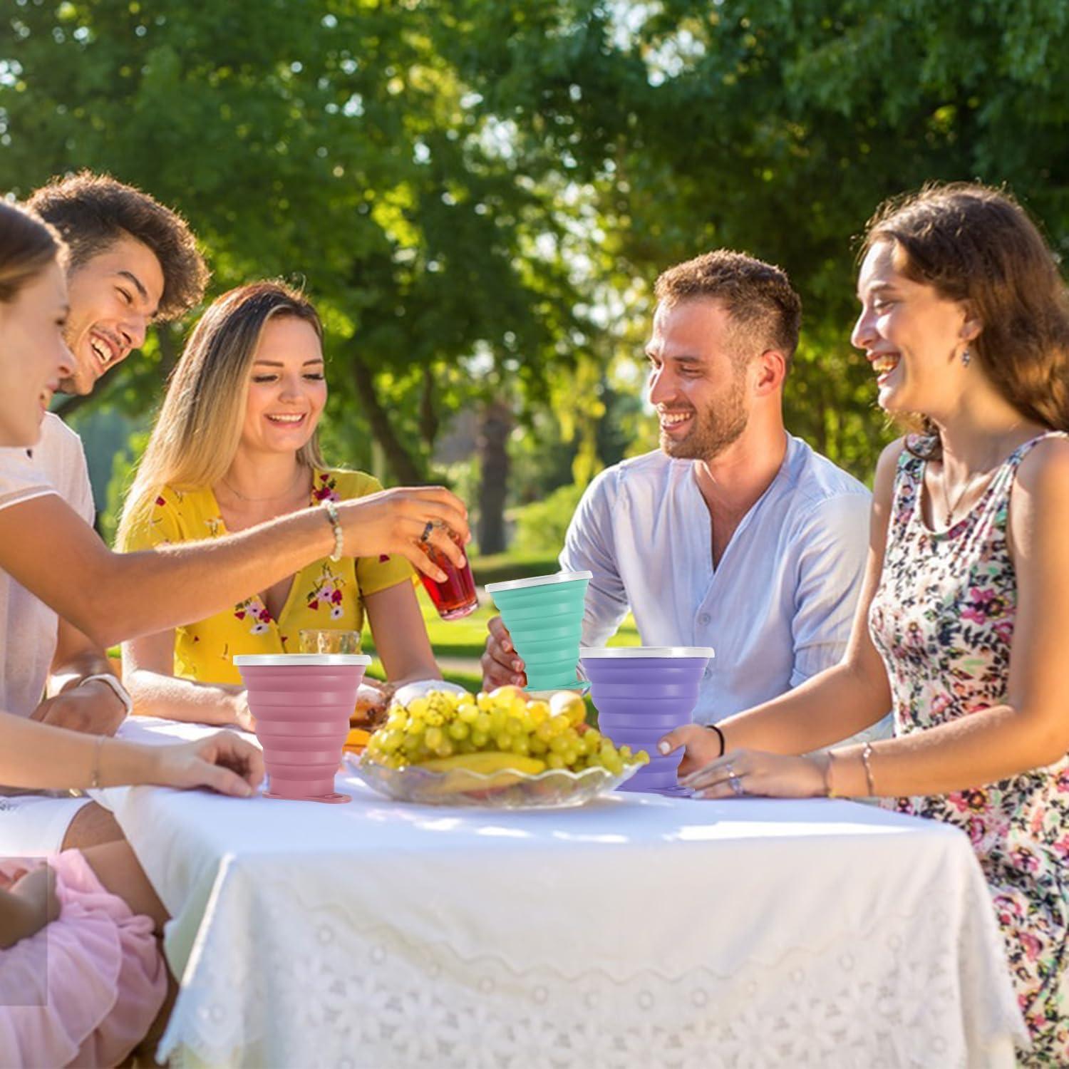 Taza de Viaje Plegable YAPROMO 270ml Silicona Aislante