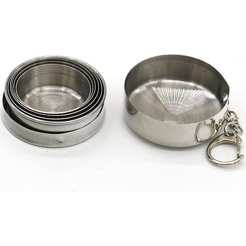 Taza Plegable de Acero Inoxidable Luzen 75ml - 2 Piezas