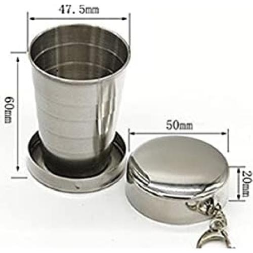 Taza Plegable de Acero Inoxidable Luzen 75ml - 2 Piezas