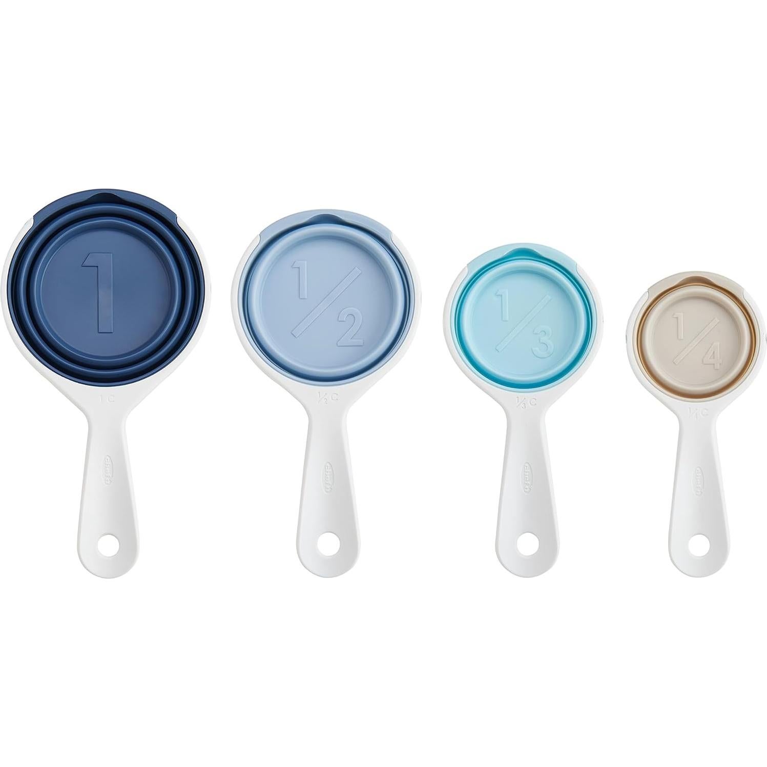 Tazas Medidoras Plegables Chef'n, Juego de 4, Azul