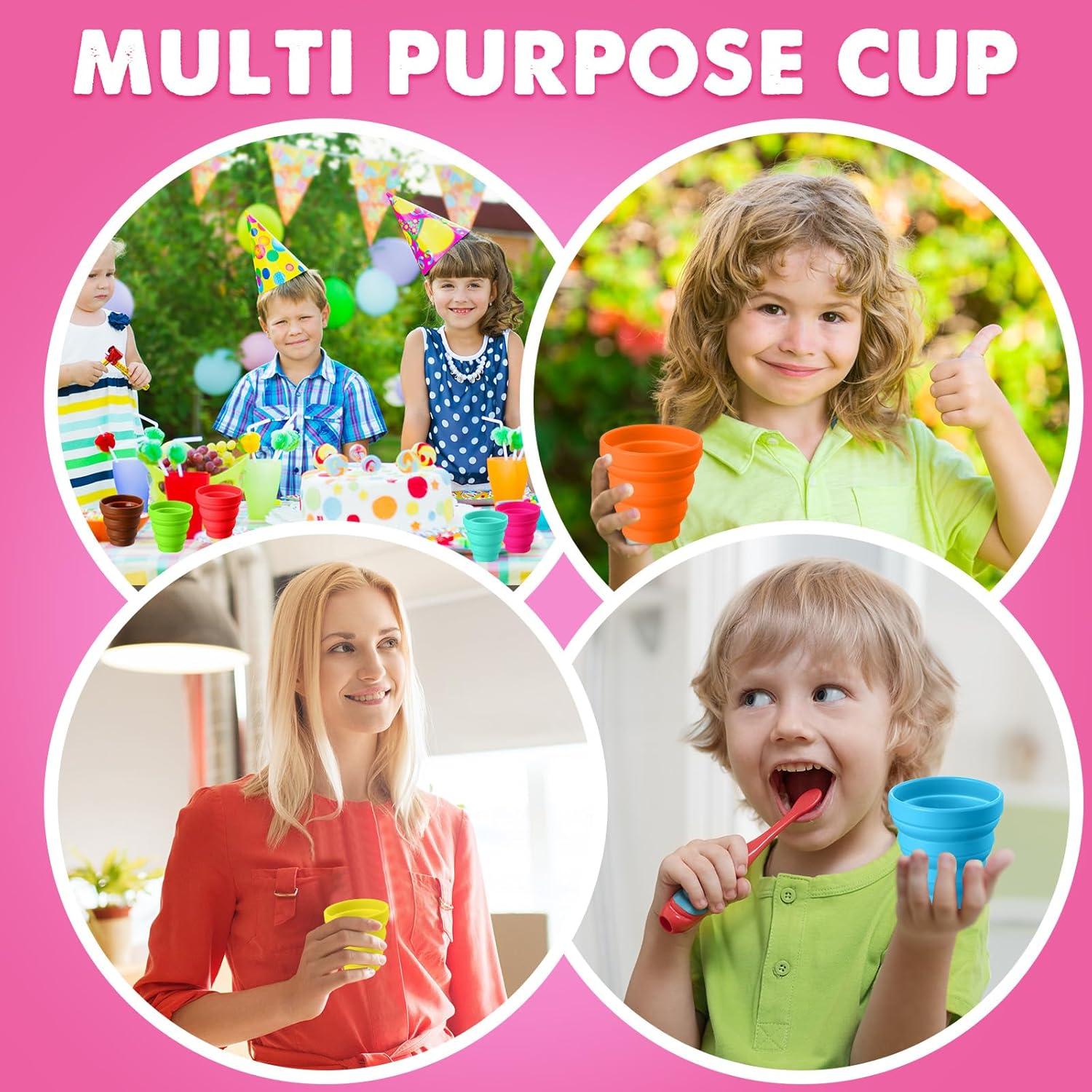 Taza Colapsable de Silicona Umigy 24 Piezas Multicolor 150ml