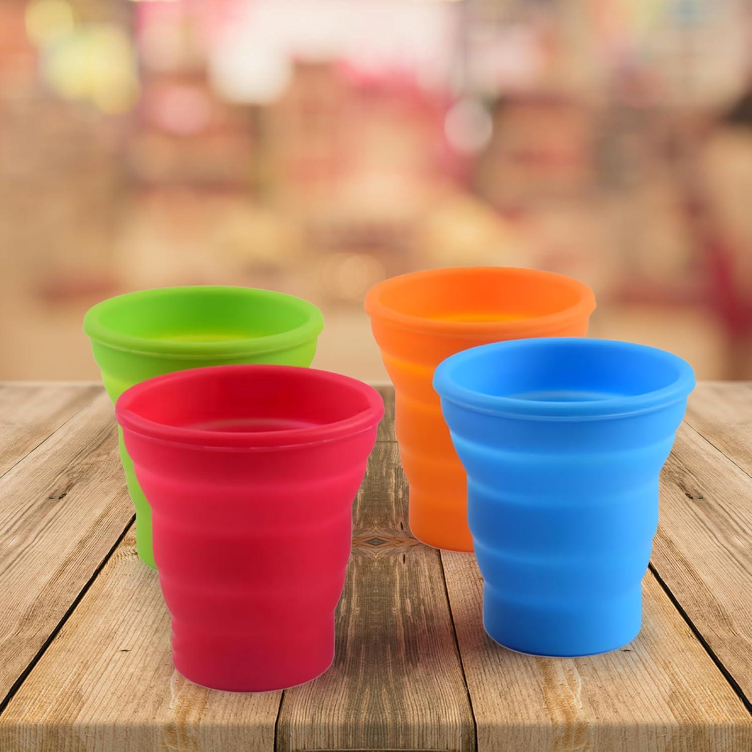 Set de 4 Tazas Plegables de Silicona HomeSoGood 200ml