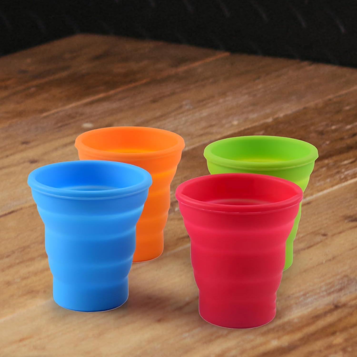 Set de 4 Tazas Plegables de Silicona HomeSoGood 200ml