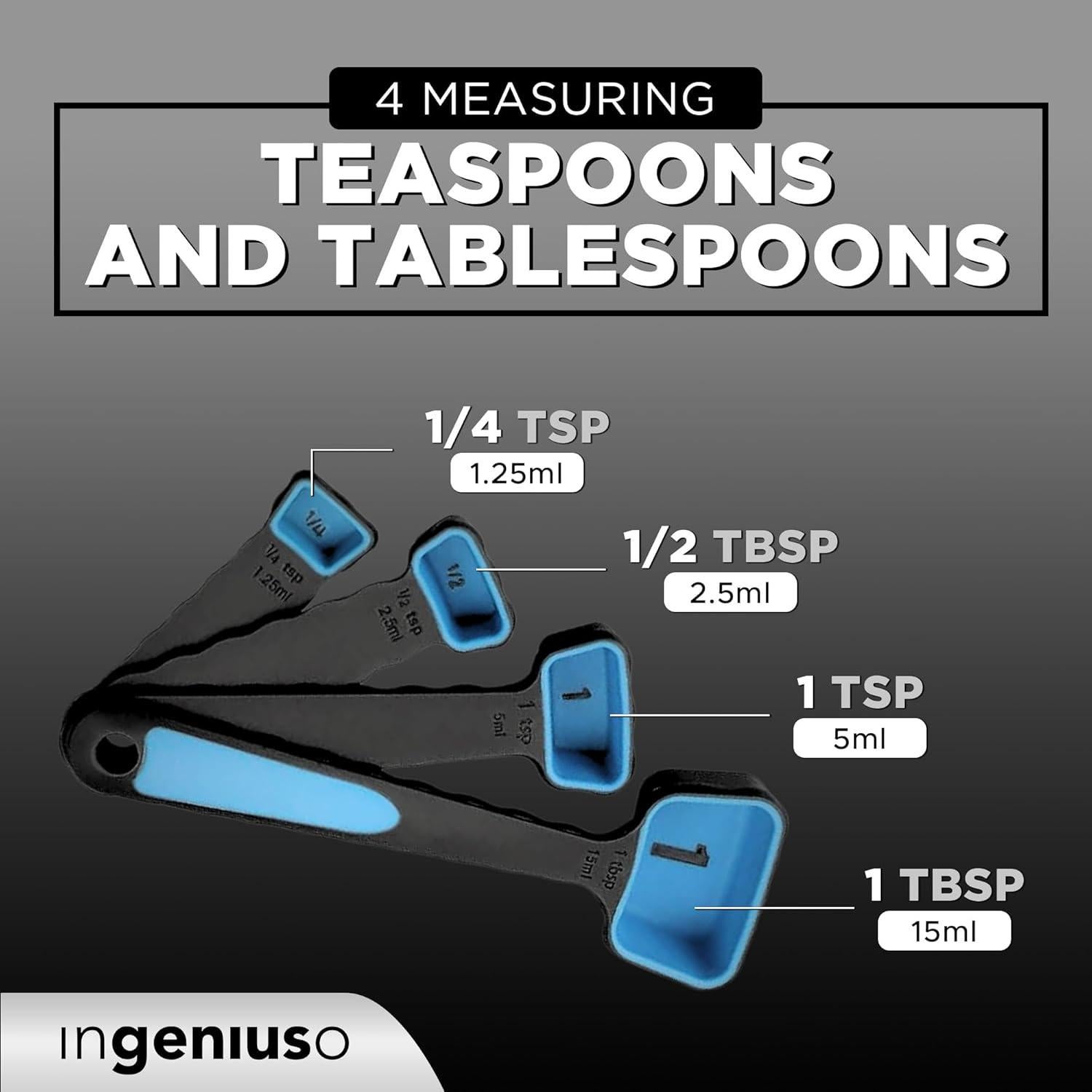 Juego de Tazas de Medir Plegables Ingeniuso 250ml Silicona