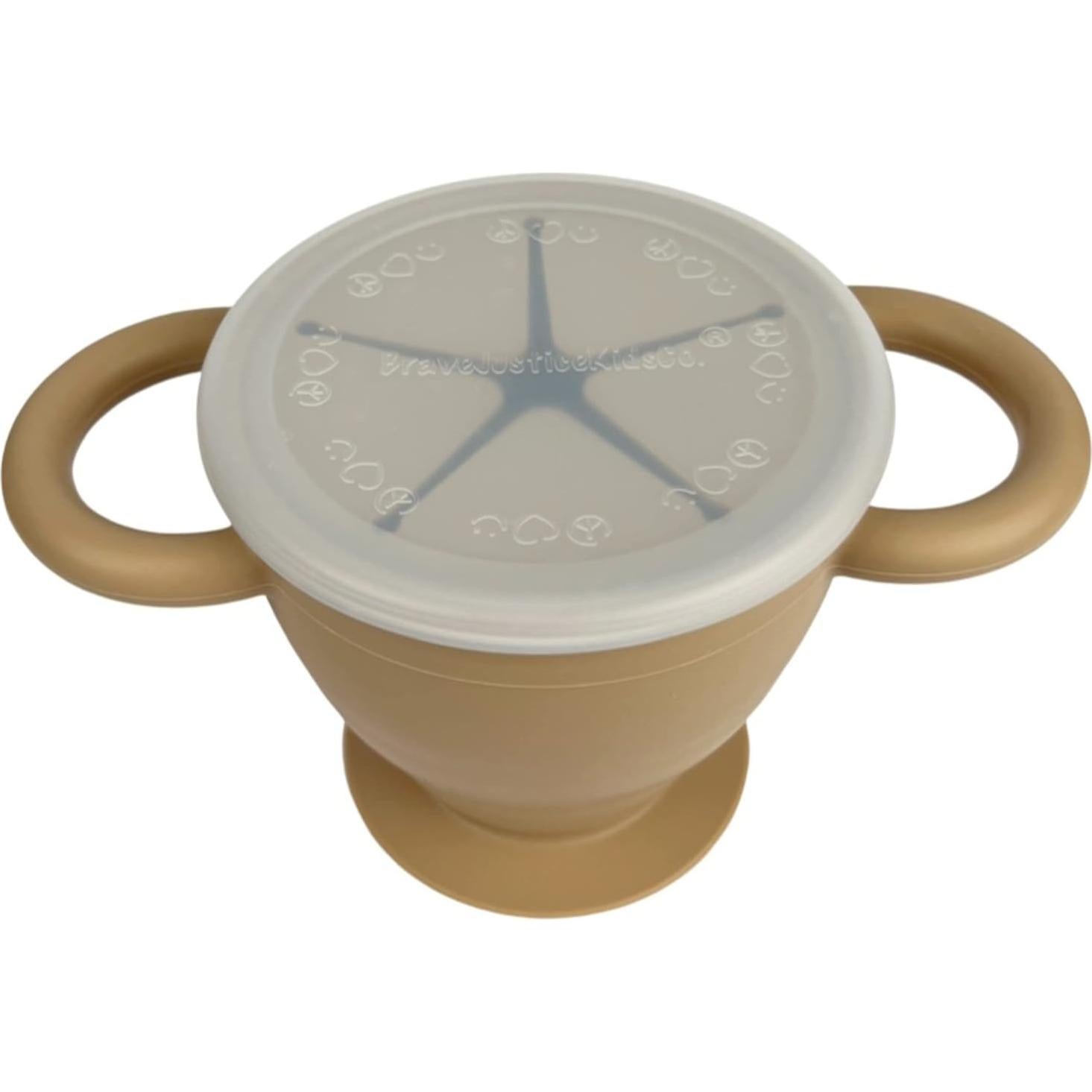 Taza de Snack BraveJustice de Silicona Plegable 226g Arena Cálida